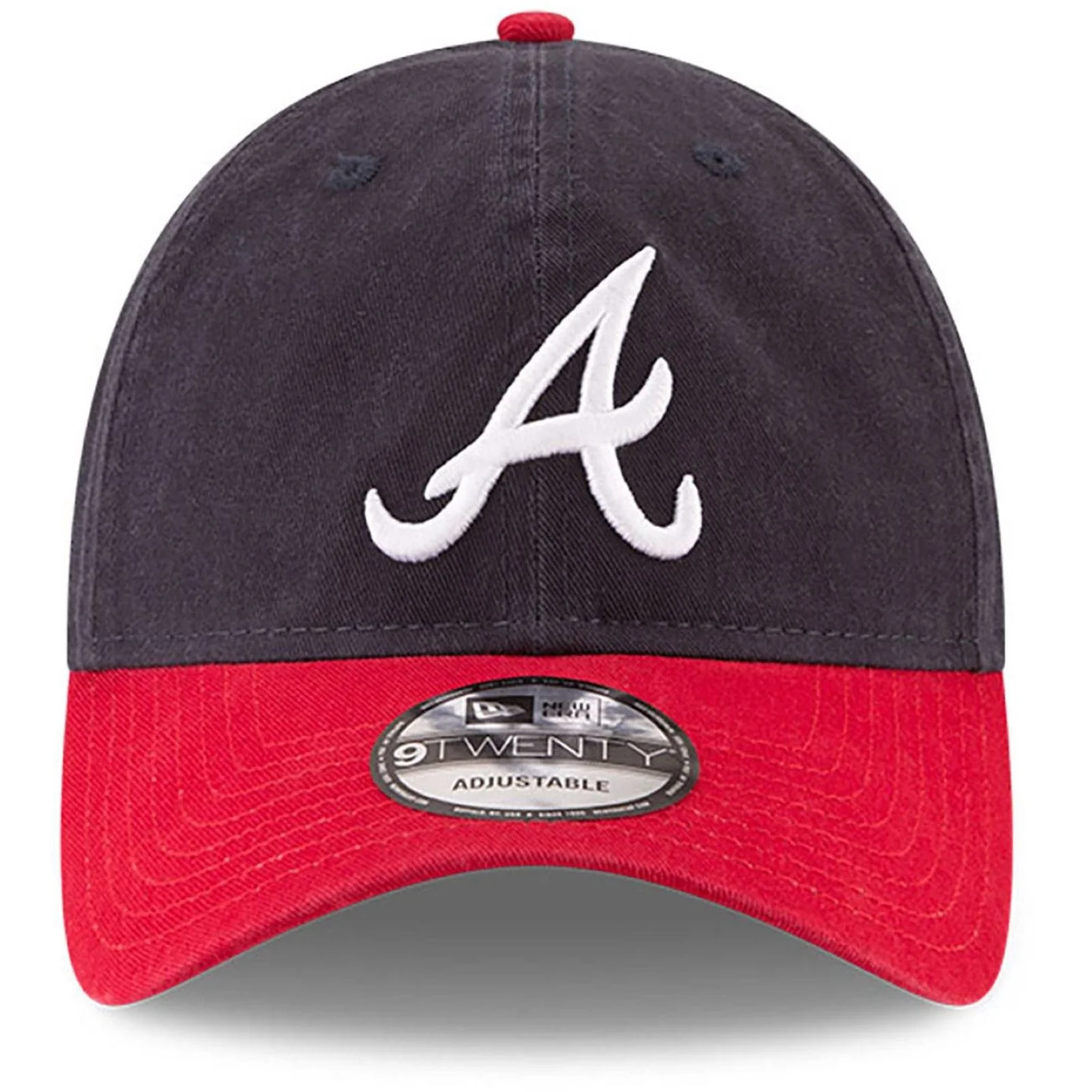 New Era Mens 9TWENTY Atlanta Braves Baseball Cap - Navy - Image 2