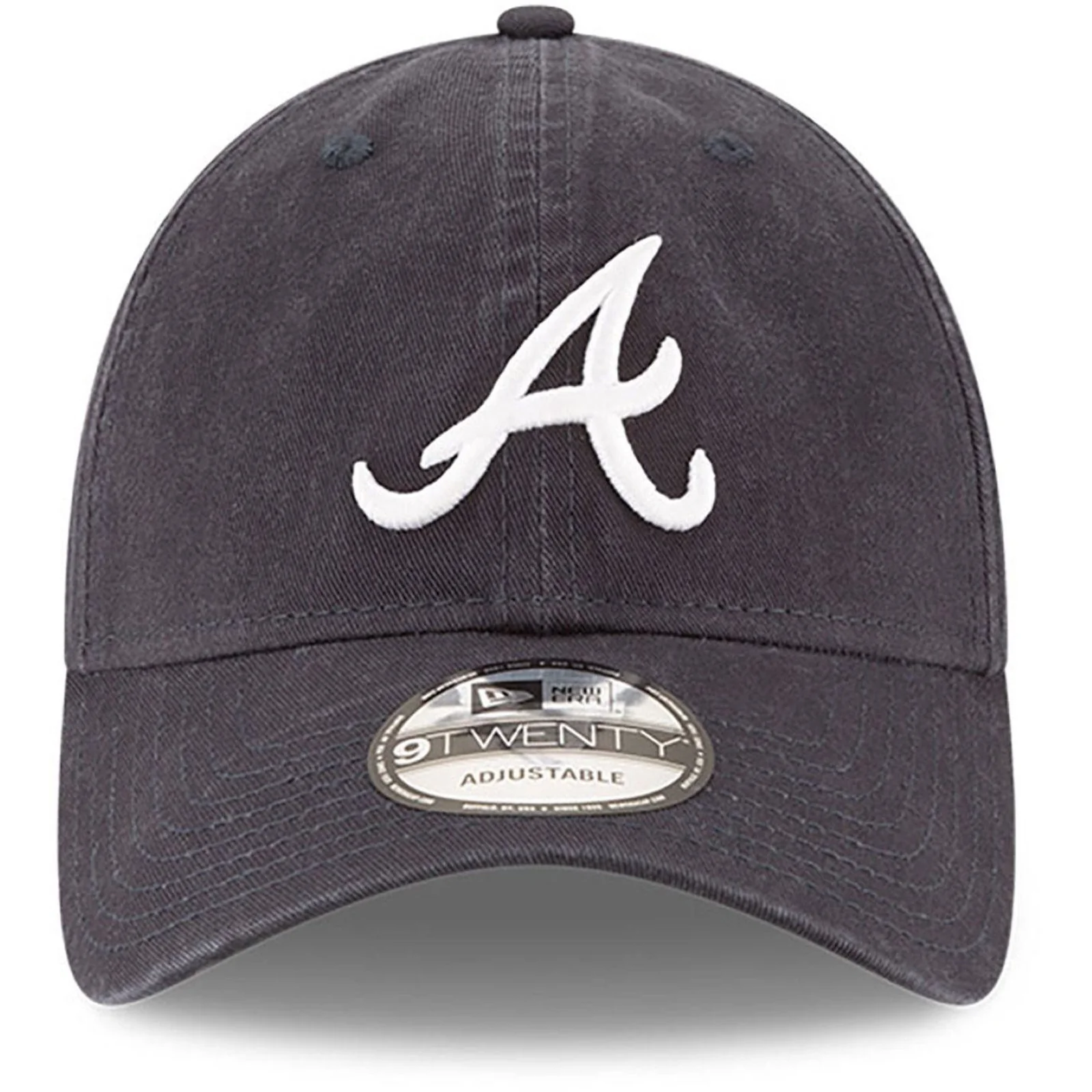 New Era Mens 9TWENTY Atlanta Braves Baseball Cap - Navy - Image 2