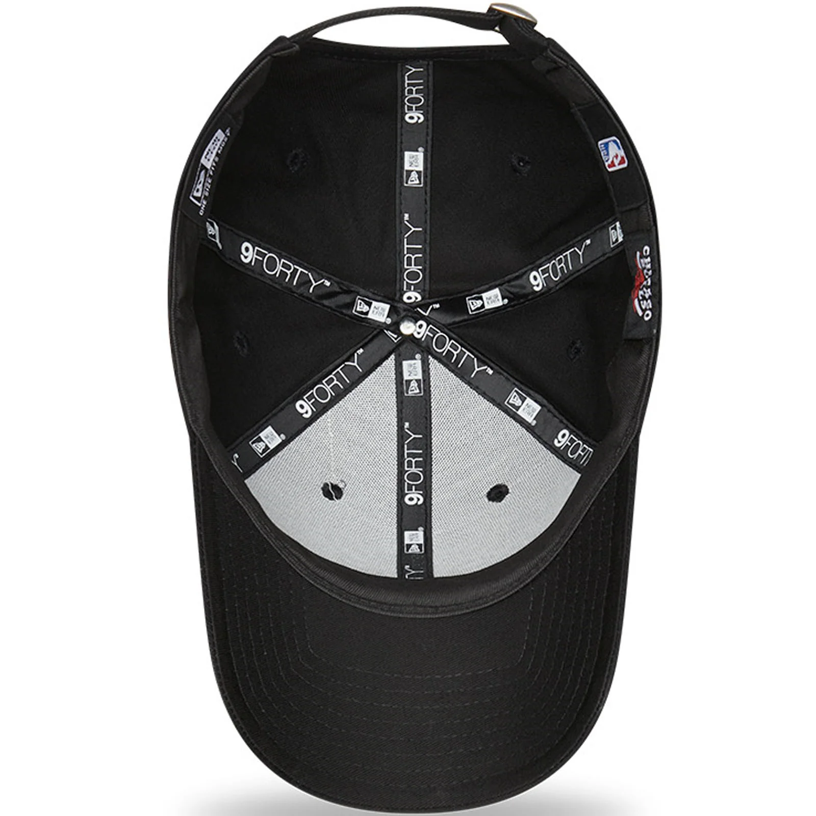New Era Mens Chicago Bulls 9FORTY NBA Marble Infill Baseball Cap - Black - Image 5