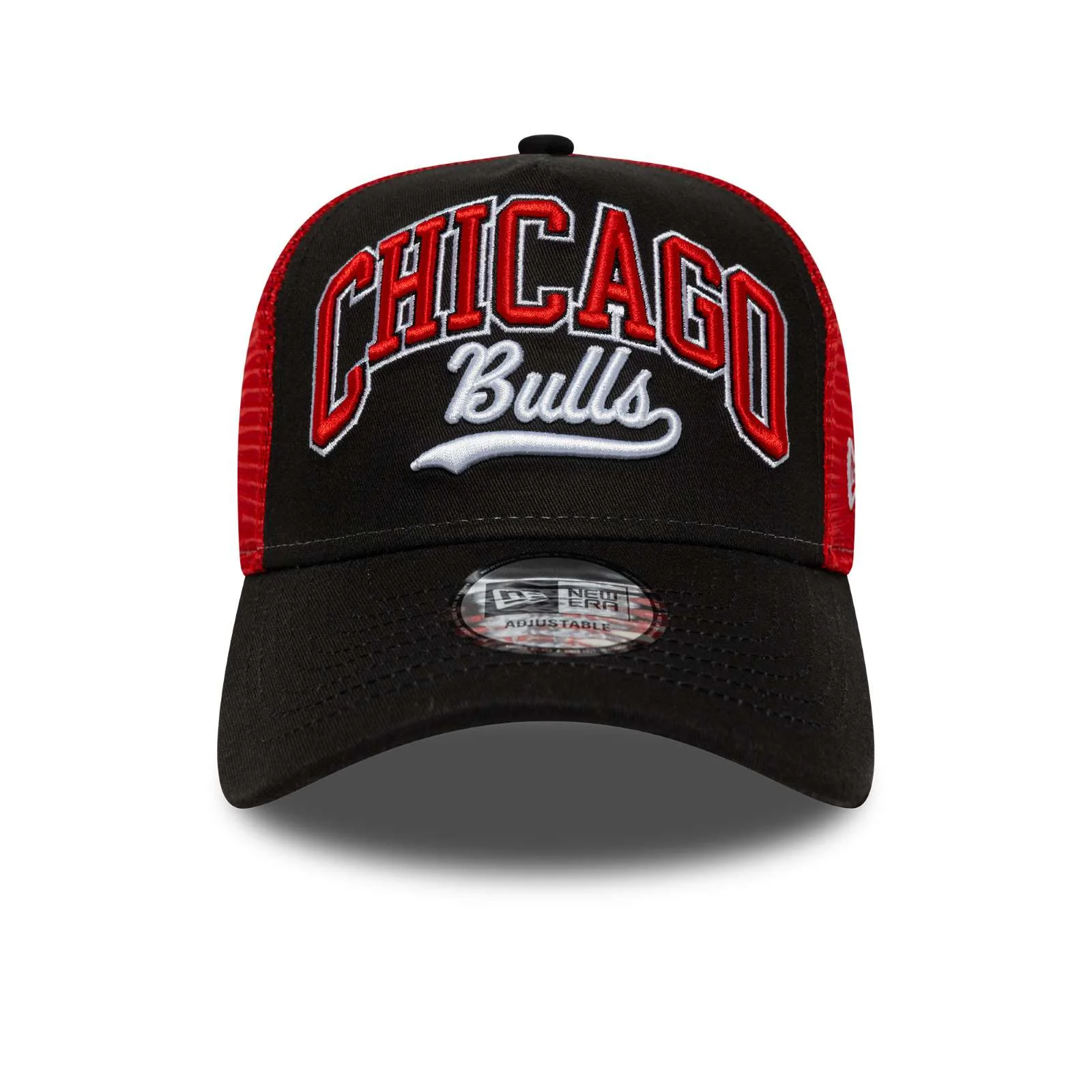 New Era Mens Chicago Bulls 9FORTY Script Ef Trucker Cap - Black - OSFM - Image 2