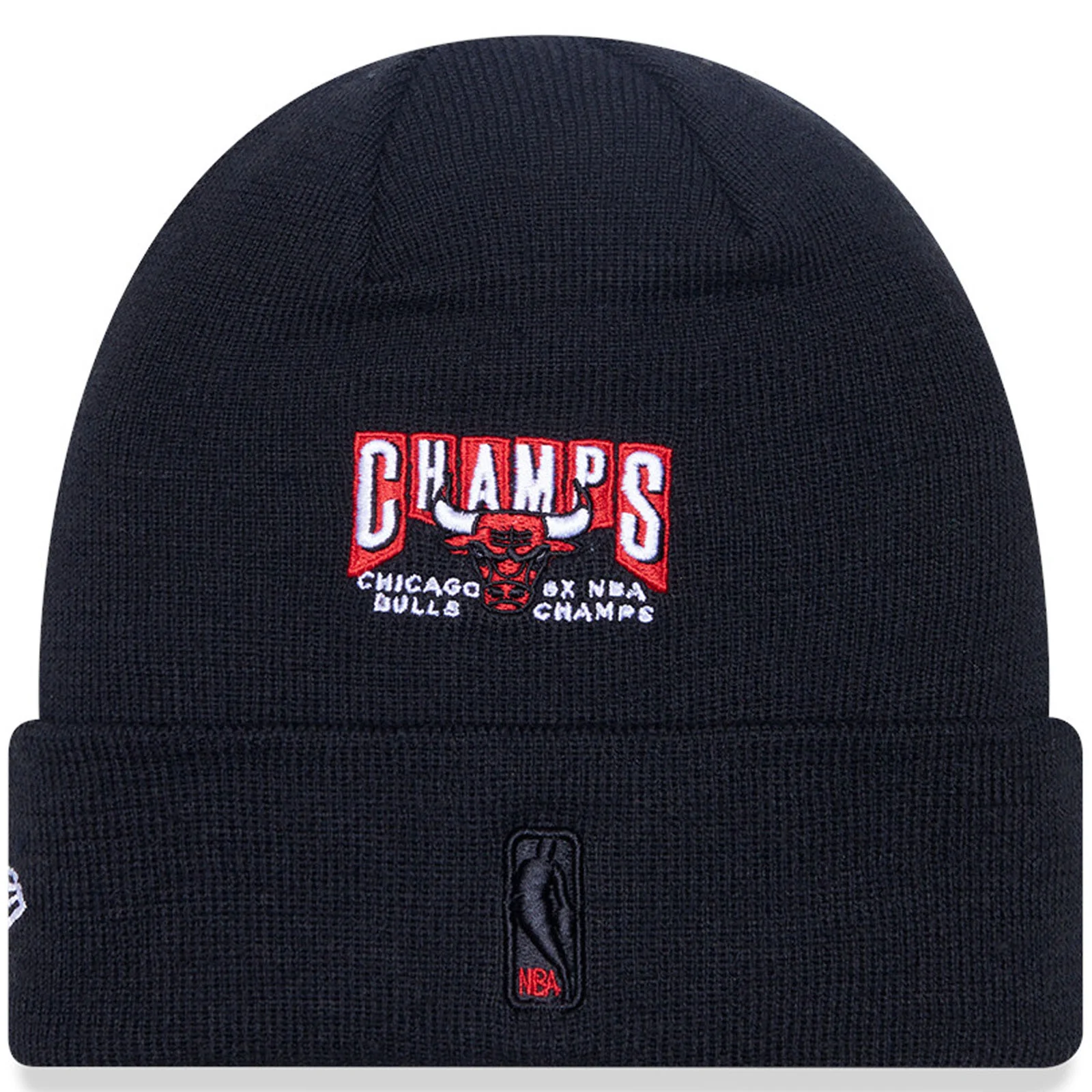 New Era Mens Chicago Bulls Multi Patch Beanie Hat - Black - Image 2