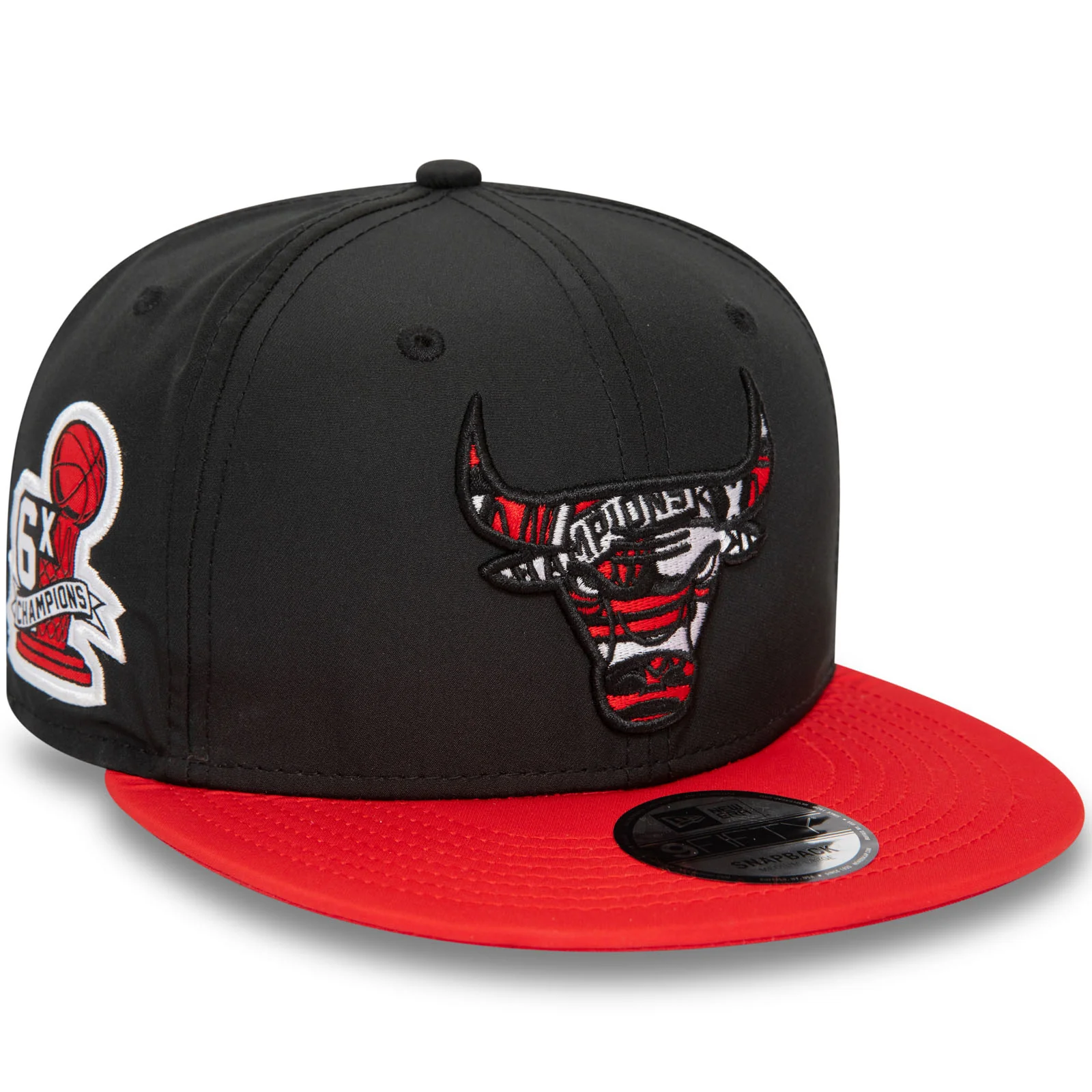 New Era Mens Chicago Bulls NBA Infill 9FIFTY Snapback Baseball Cap - Black - Image 3