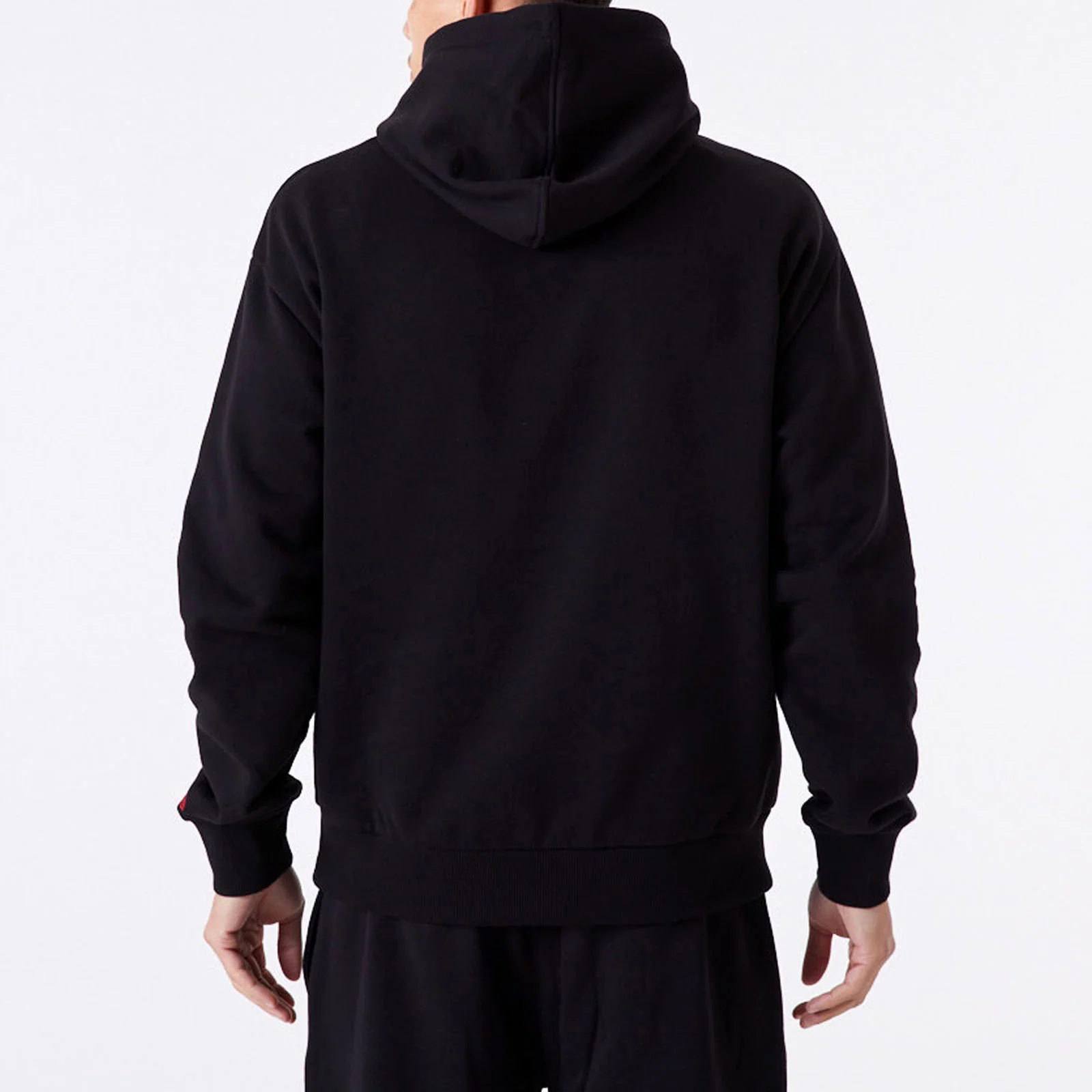 New Era Mens Chicago Bulls NBA Neon Team Logo Hoodie - Black - Image 2