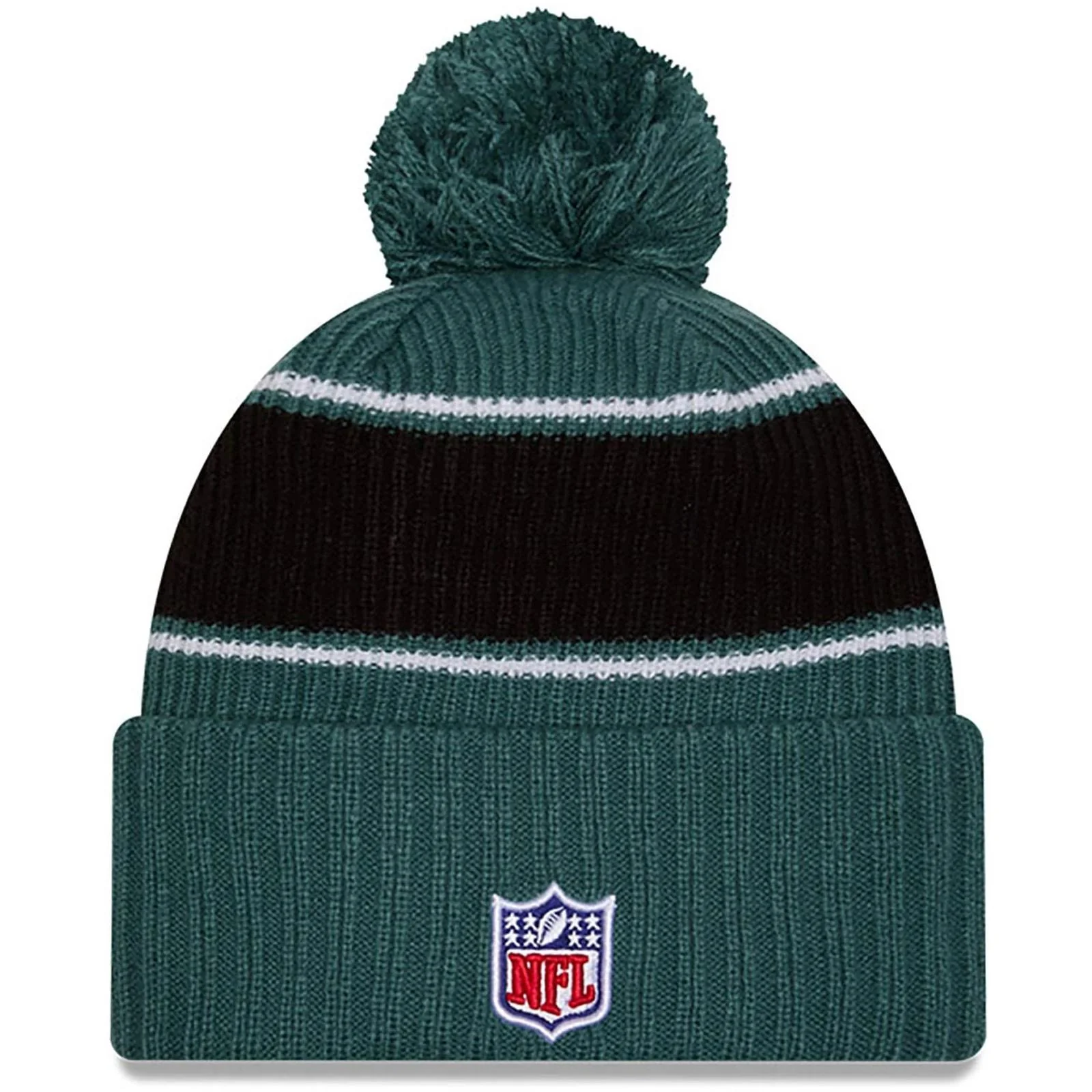 New Era Mens Knits Philadelphia Eagles Bobble Hat - Dark Green - Image 2