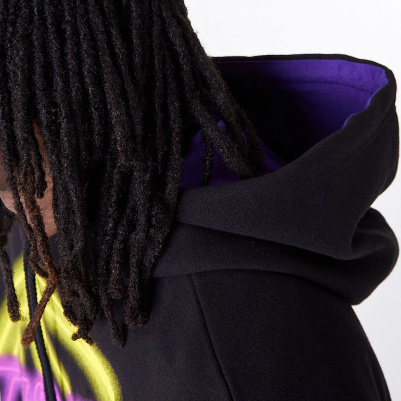 New Era Mens LA Lakers NBA Neon Team Logo Hoodie - Black - Image 6