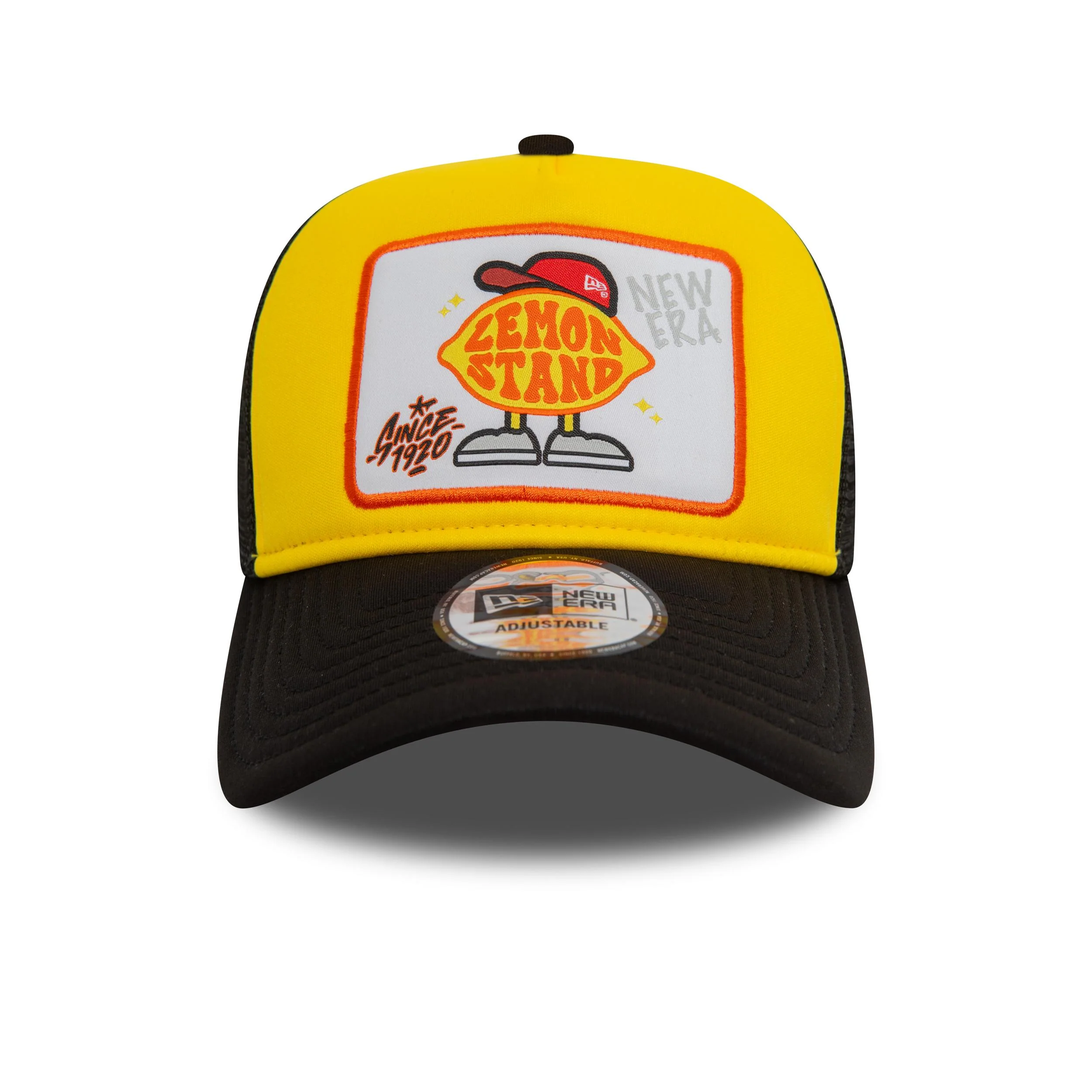 New Era Mens Lemon Stand Patch Trucker Cap - Yellow - Image 2