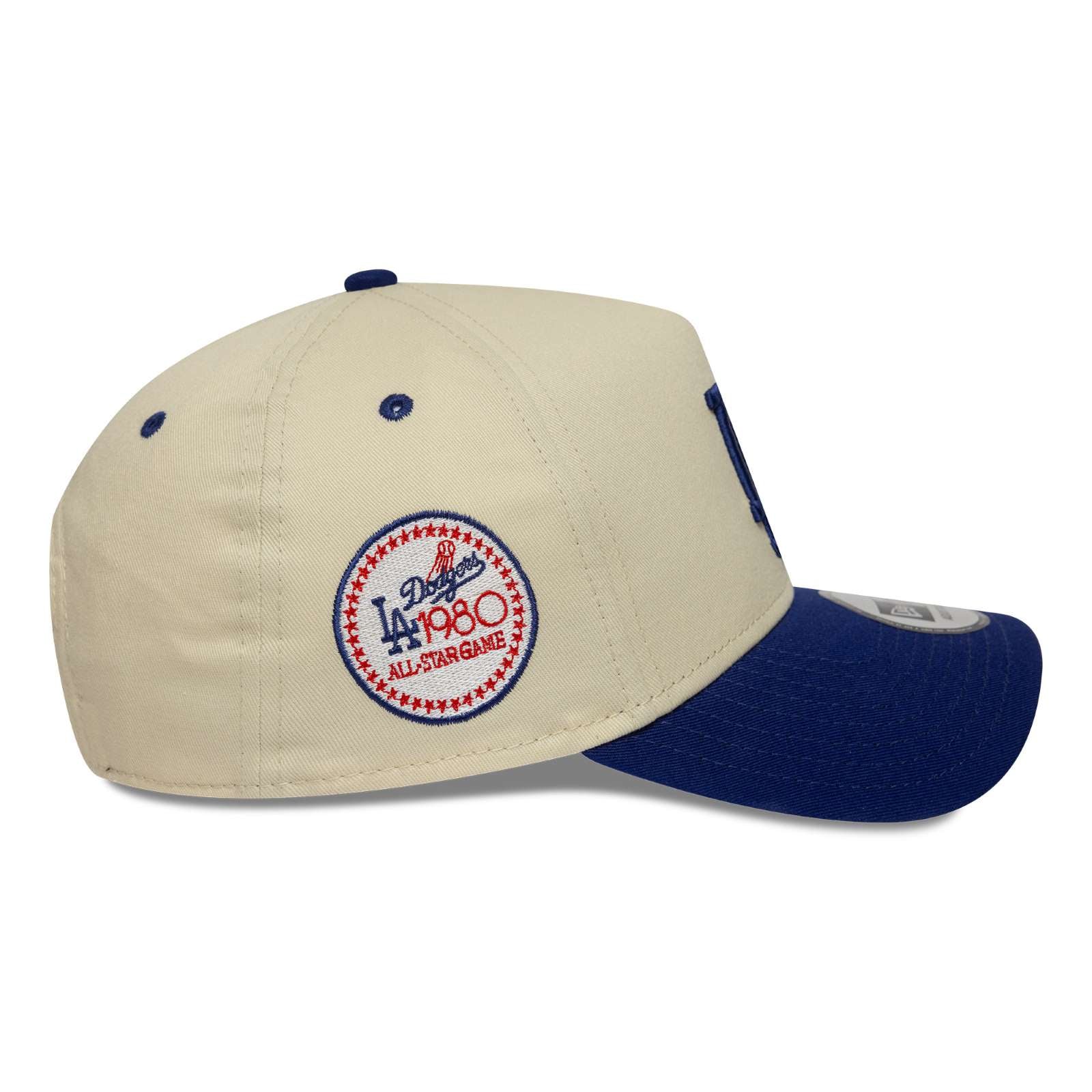New Era Mens Los Angeles Dodgers 9FORTY Patch Eframe Baseball Cap - Light Beige - OSFM - Image 6