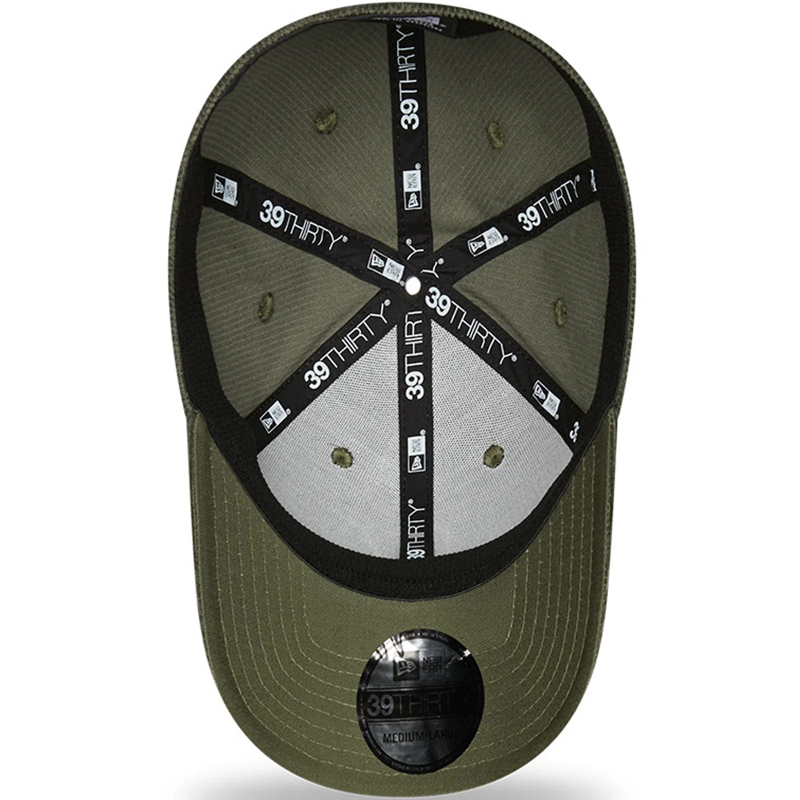 New Era Mens Los Angeles Dodgers MLB 39THIRTY Cord Baseball Cap - Khaki - Image 5