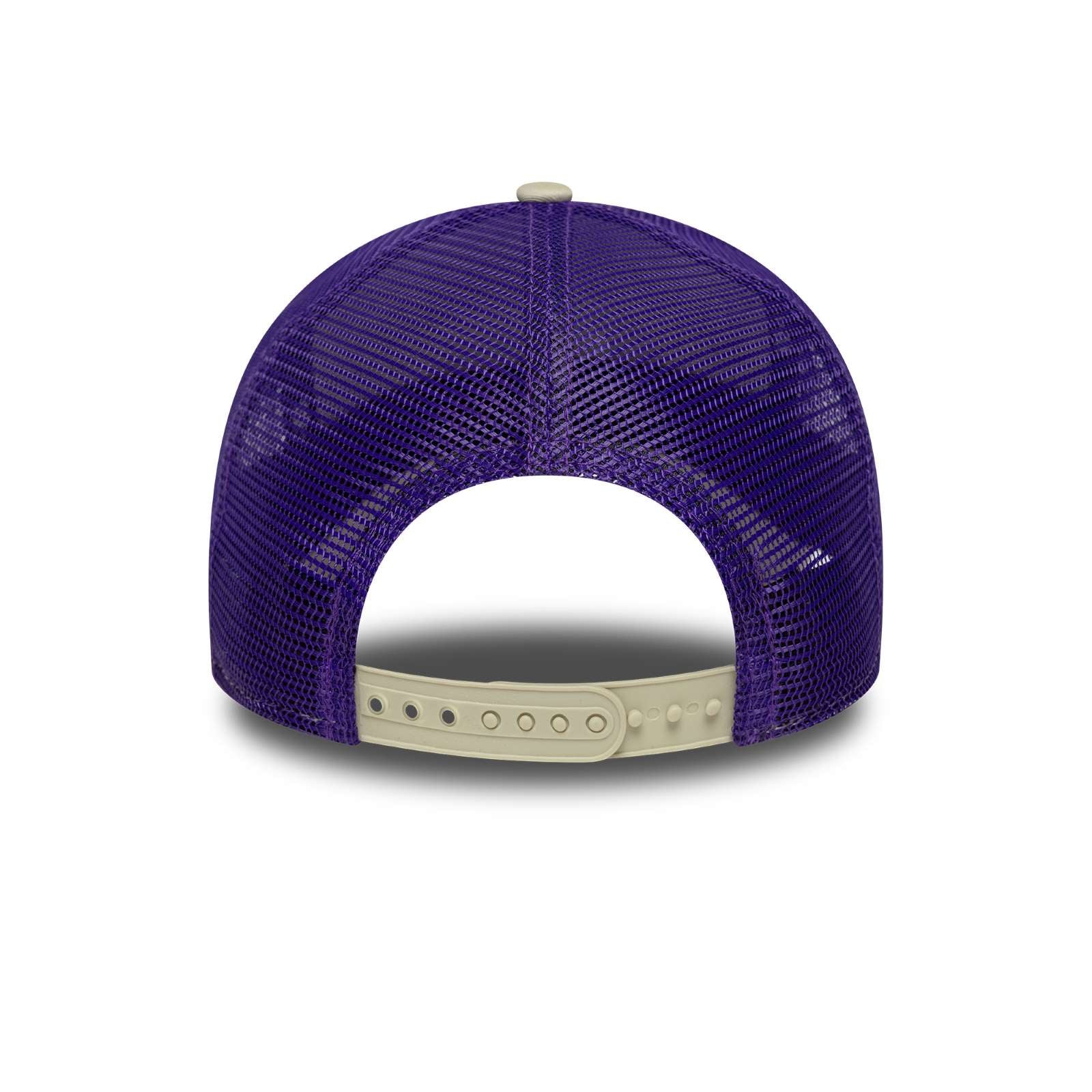 New Era Mens Los Angeles Lakers 9FORTY Script Ef Trucker Cap - Light Beige - OSFM - Image 4