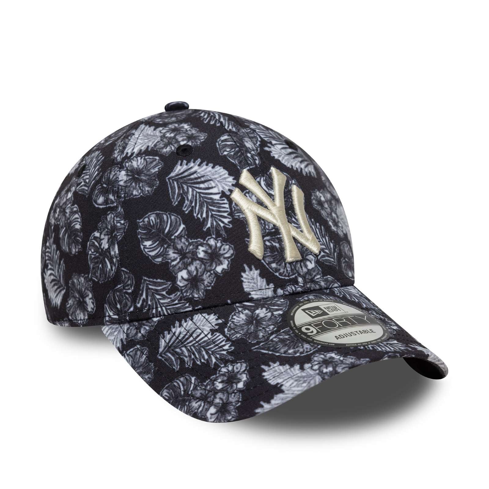 New Era Mens New York Yankees 9FORTY Aop Baseball Cap - Black - OSFM - Image 3