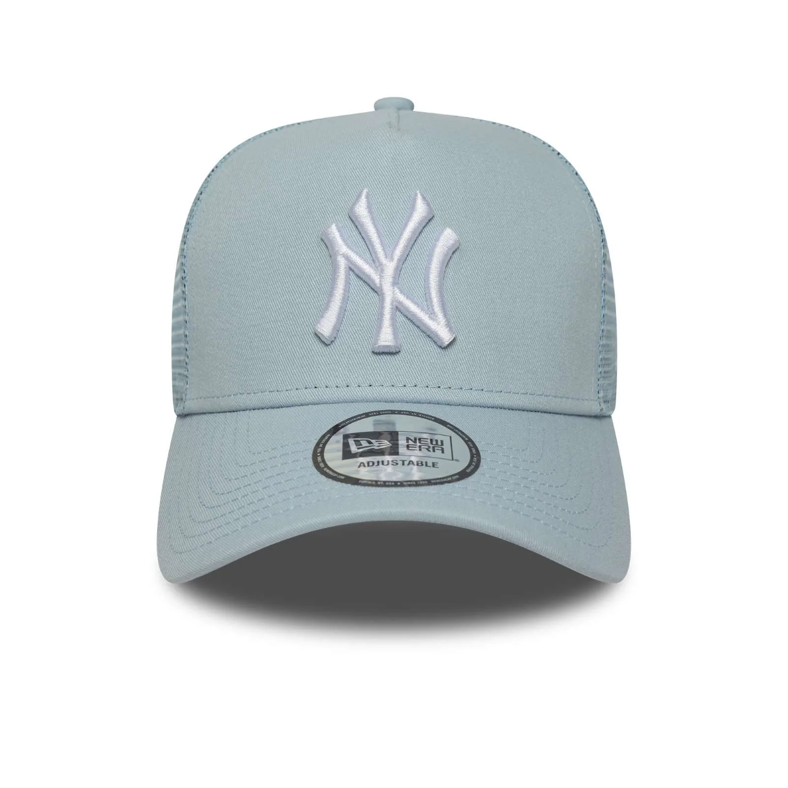 New Era Mens New York Yankees 9FORTY League Essential Trucker Cap - Pastel Blue - OSFM - Image 2