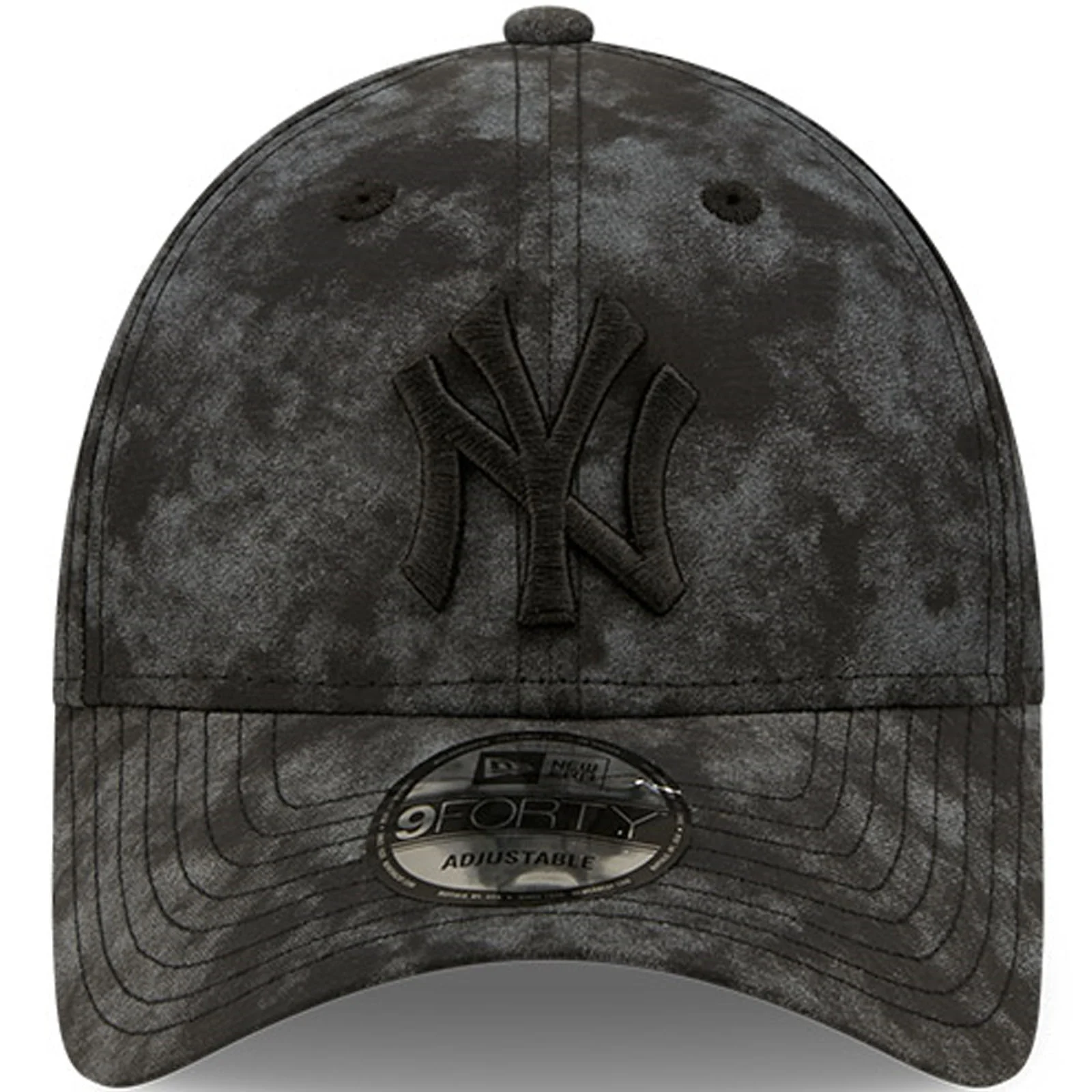 New Era Mens New York Yankees 9FORTY MLB Textured Camo Baseball Cap - Black - Image 4