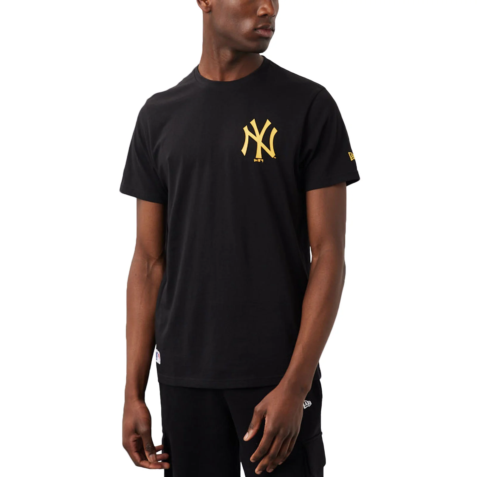 New Era Mens New York Yankees League Essentials T-Shirt - Black