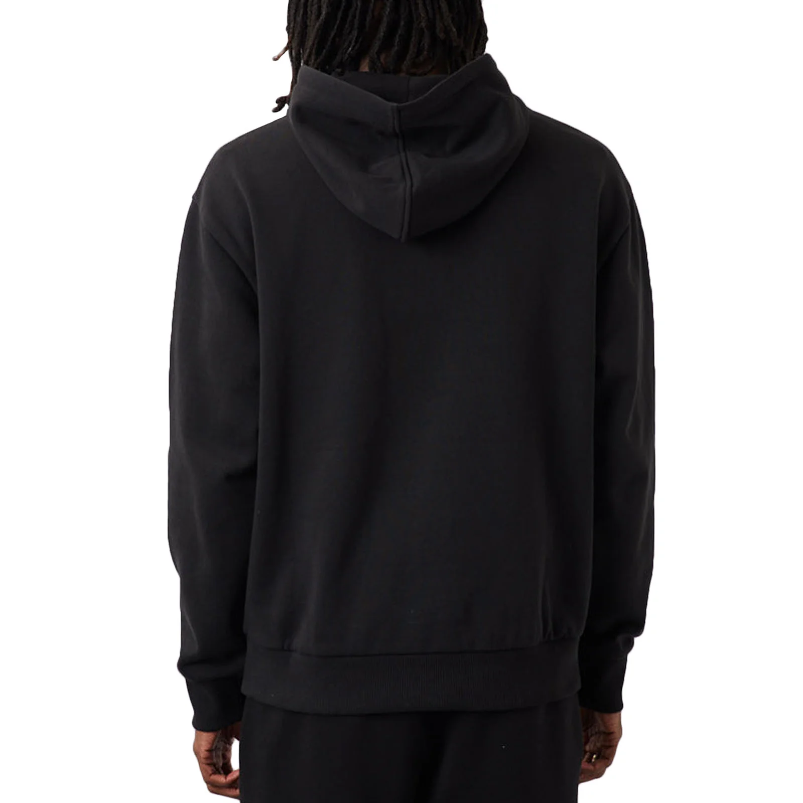 New Era Mens New York Yankees MLB Half Logo Oversized Hoodie - Black - Image 2