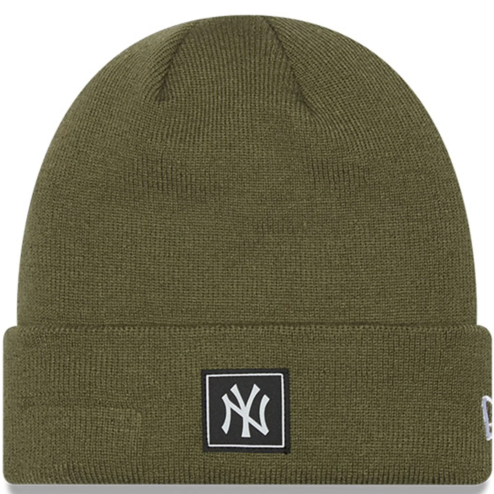 New Era Mens New York Yankees MLB Team Logo Cuffed Beanie - Khaki