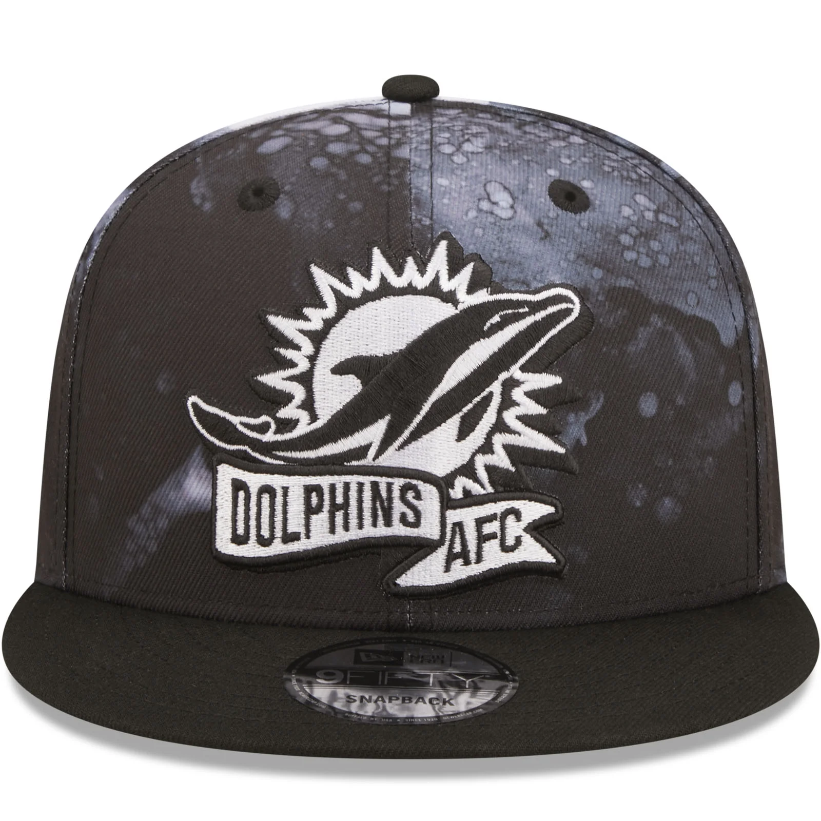 New Era Miami Dolphins NFL 9FIFTY 2022 Sideline Ink Baseball Cap Black - Image 4