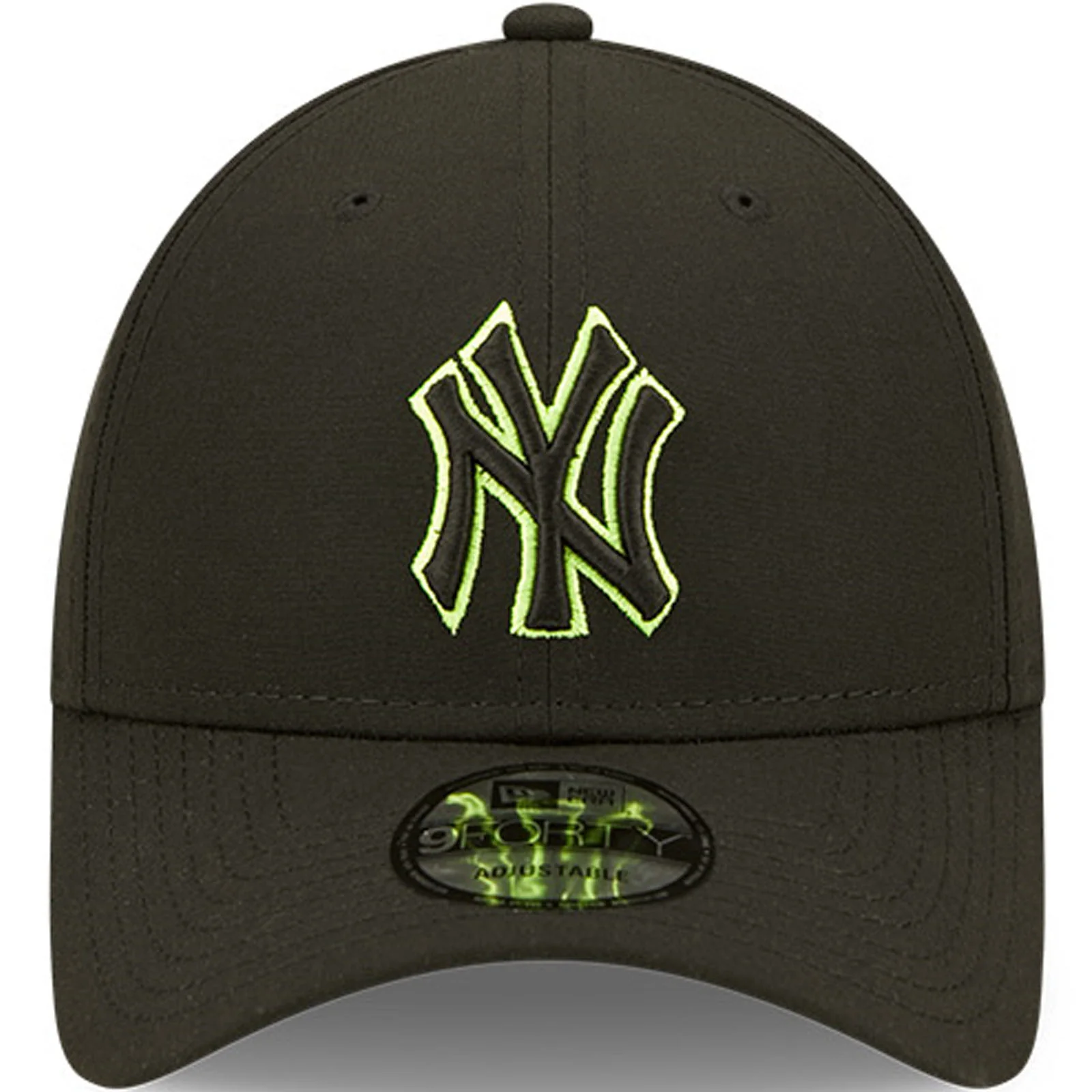 New Era New York Yankees 9FORTY Repreve Neon Snapback Cap - Black - Image 4