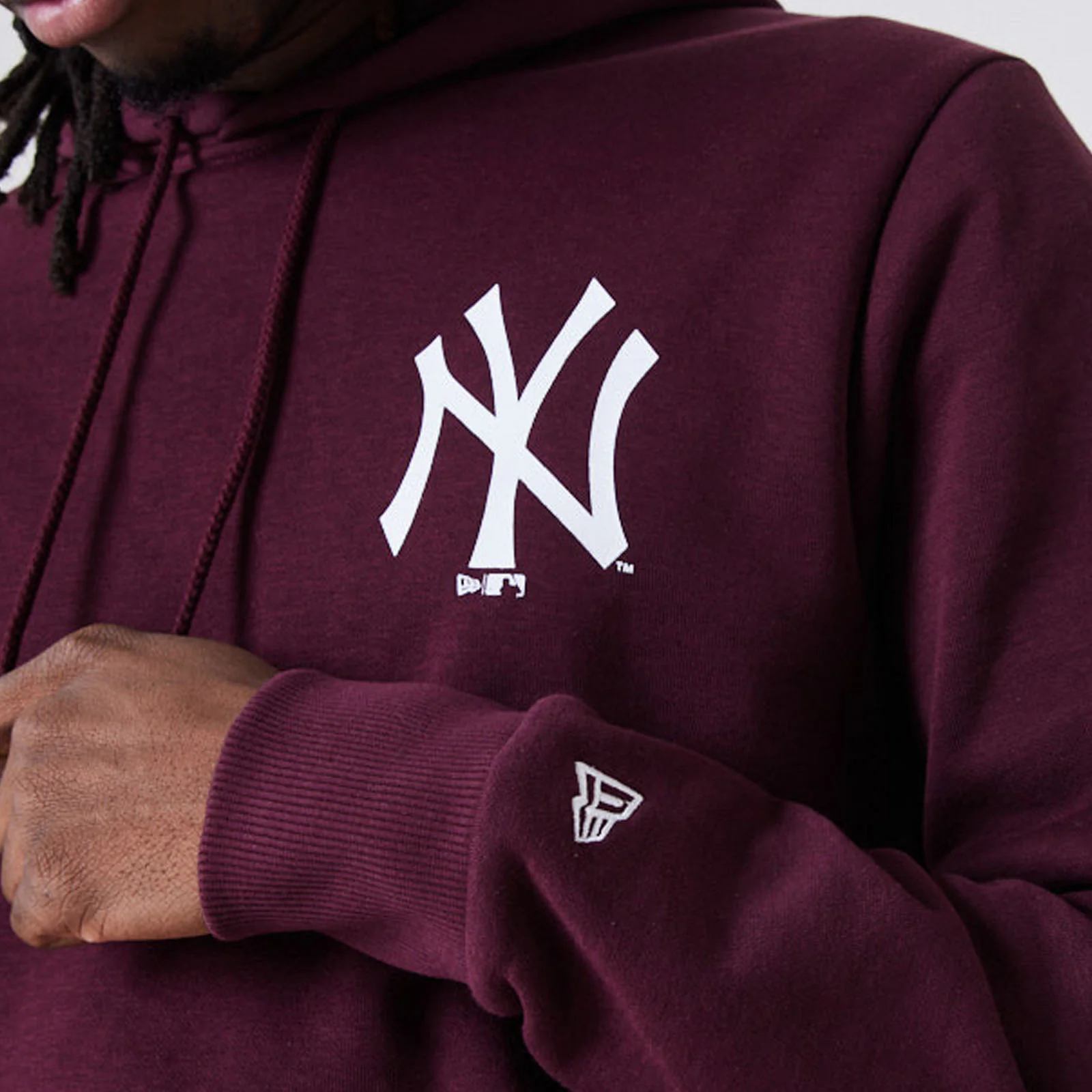 New Era New York Yankees MLB Essentials Hoodie - Purple - Image 5