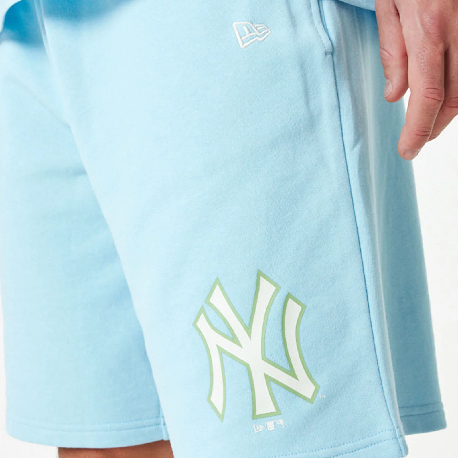 New Era New York Yankees MLB Pastel Elasticated Shorts - Blue - Image 5