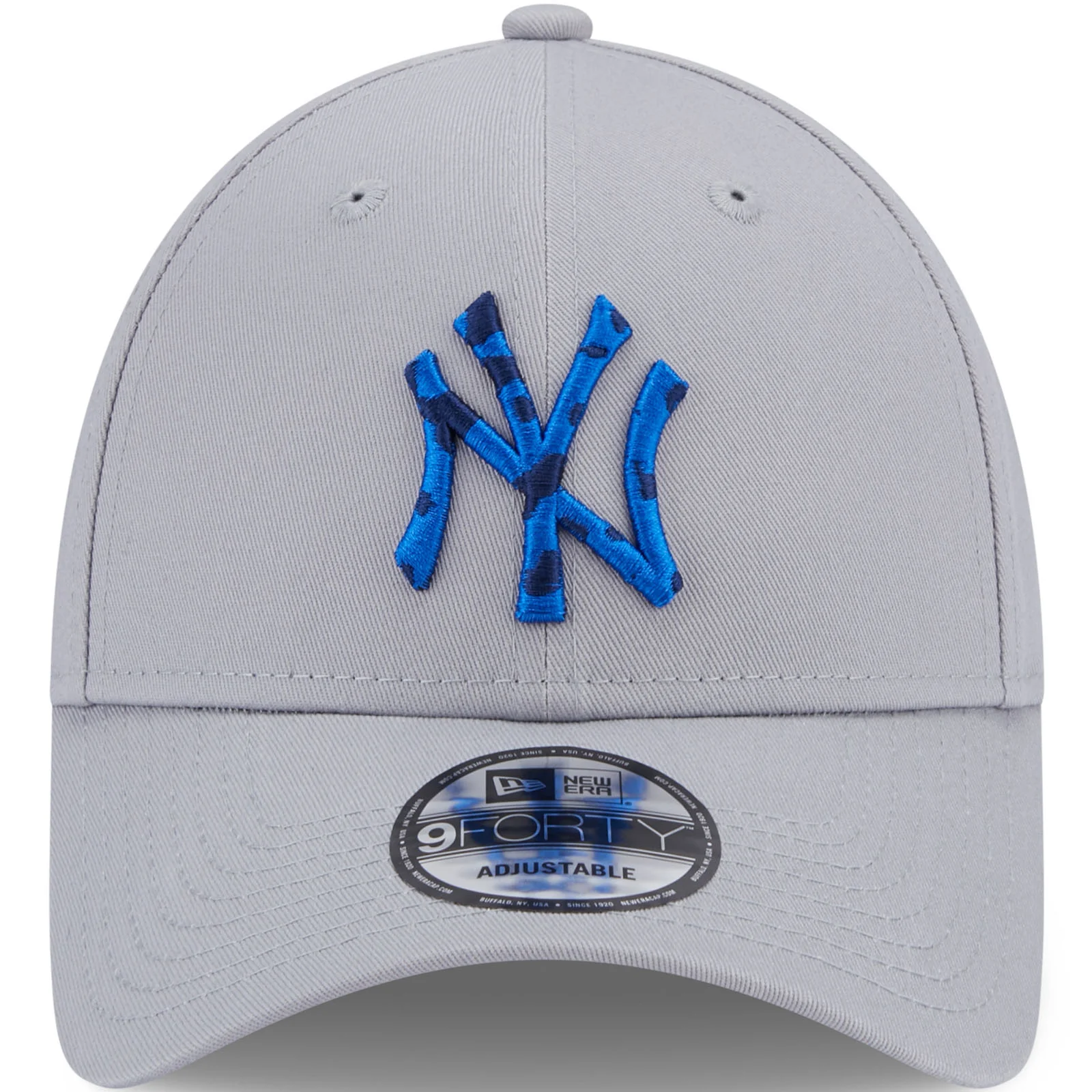 New Era NY Yankees Logo Infill 9FORTY Strapback Cap - Grey - Image 4
