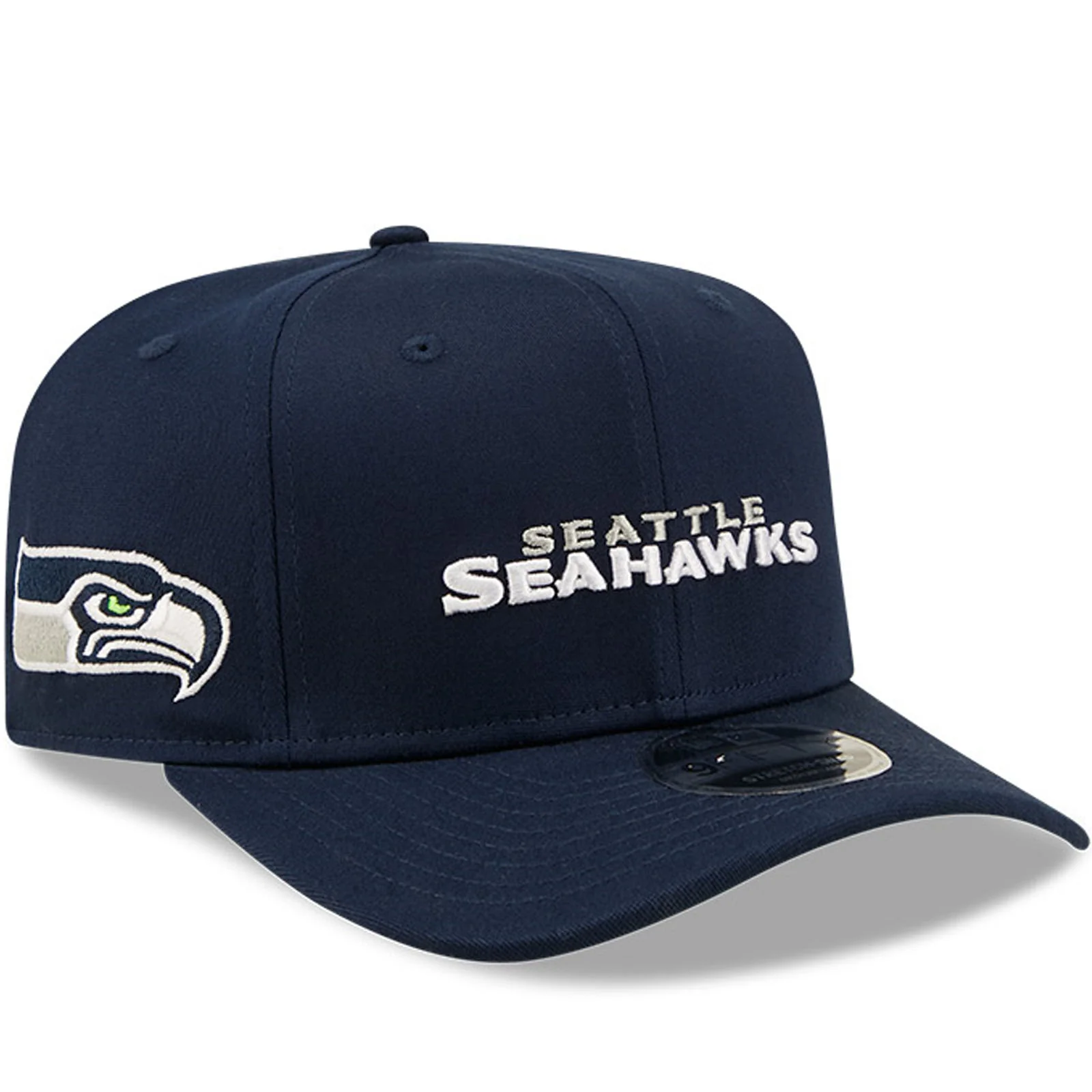 New Era Seattle Seahawks NFL 9FIFTY Team Workmark Baseball Cap - Black - Image 3