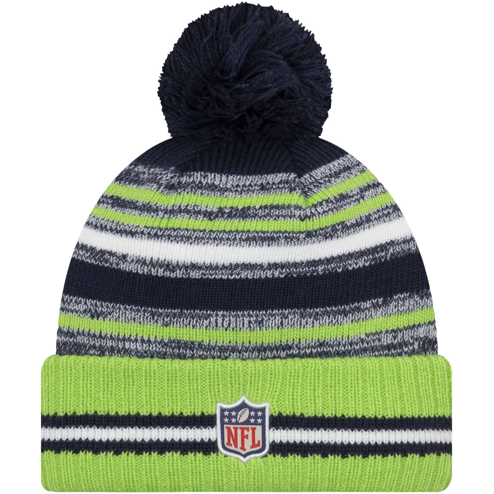 New Era Seattle Seahawks NFL Sideline 2021 Bobble Hat Green - Image 2