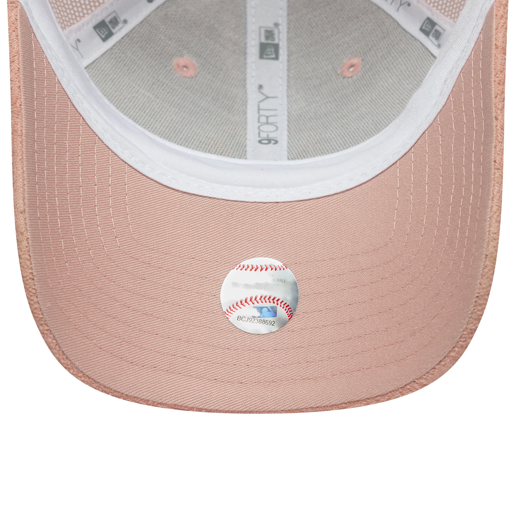 New Era Womens New York Yankees 9FORTY Fabric Baseball Cap - Pastel Pink - OSFM - Image 5