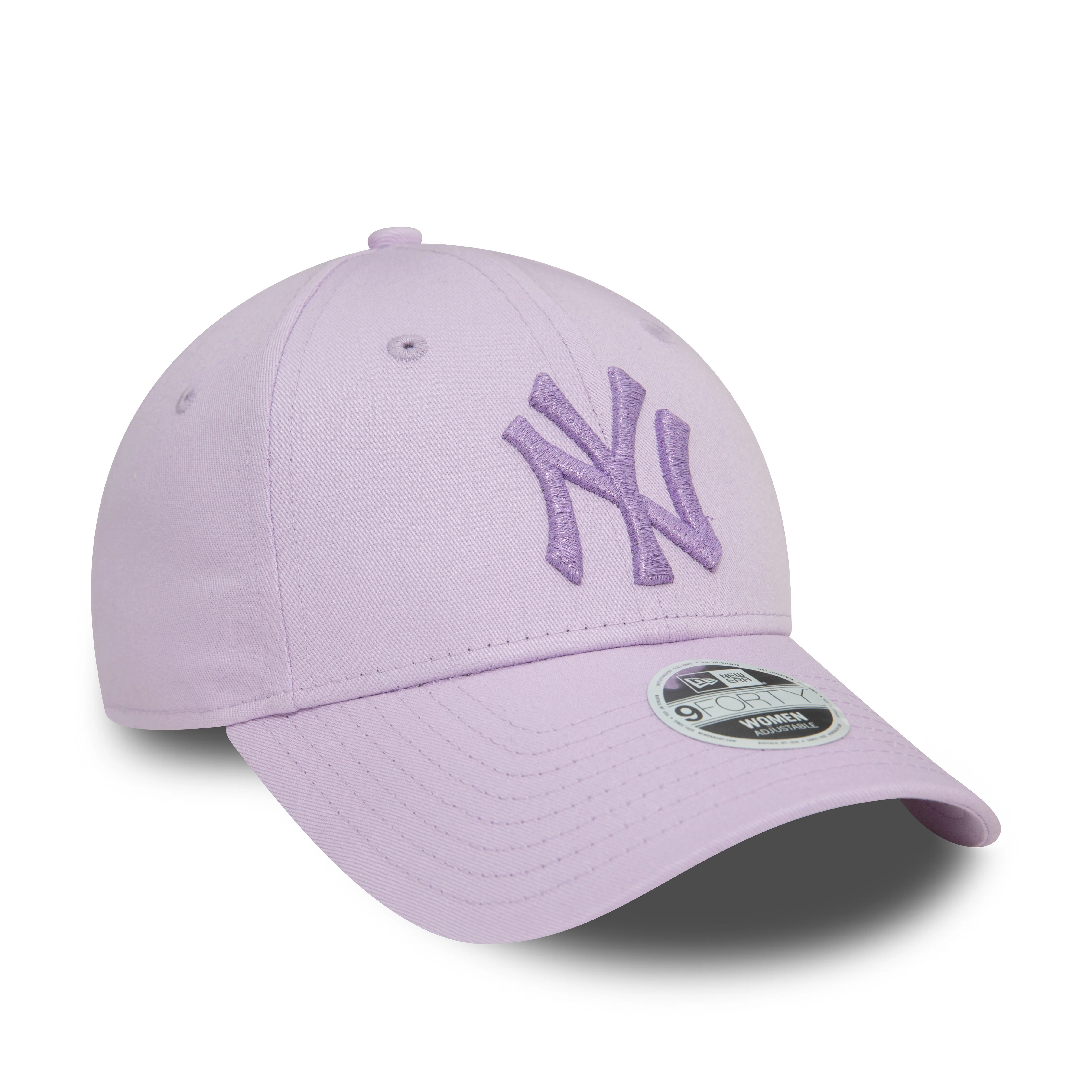 New Era Womens New York Yankees Metallic Logo 9FORTY Baseball Cap - Purple - Image 5