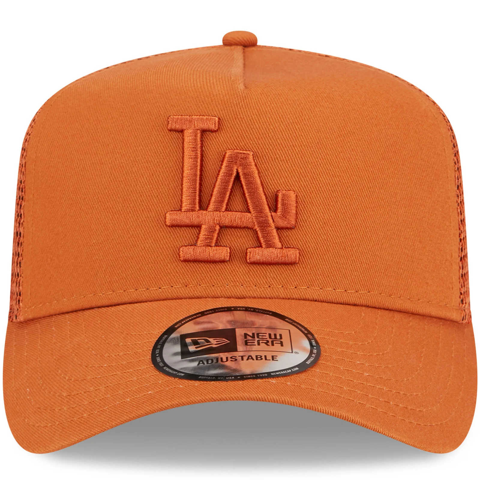 New Era Youths Los Angeles Dodgers MLB Snapback Trucker Cap - Orange - Image 4