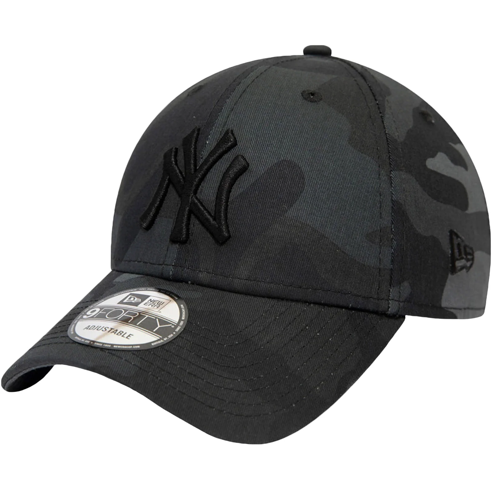 New Era Youths New York Yankees Adjustable 9Forty Cap - Grey Camo - 6-12 Yrs