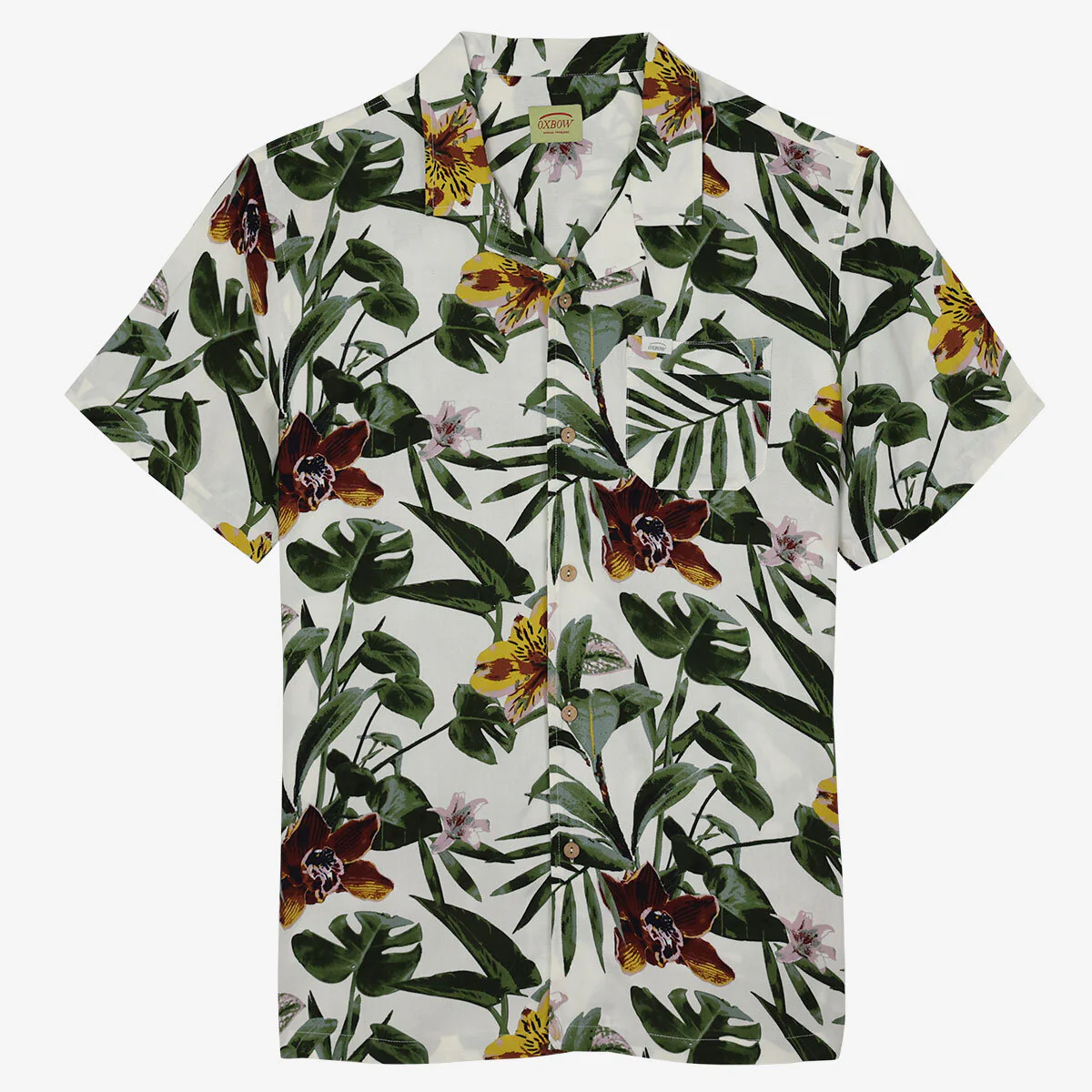 OXBOW Mens Coorea Short Sleeve Floral Hawaian Print Shirt - Image 3