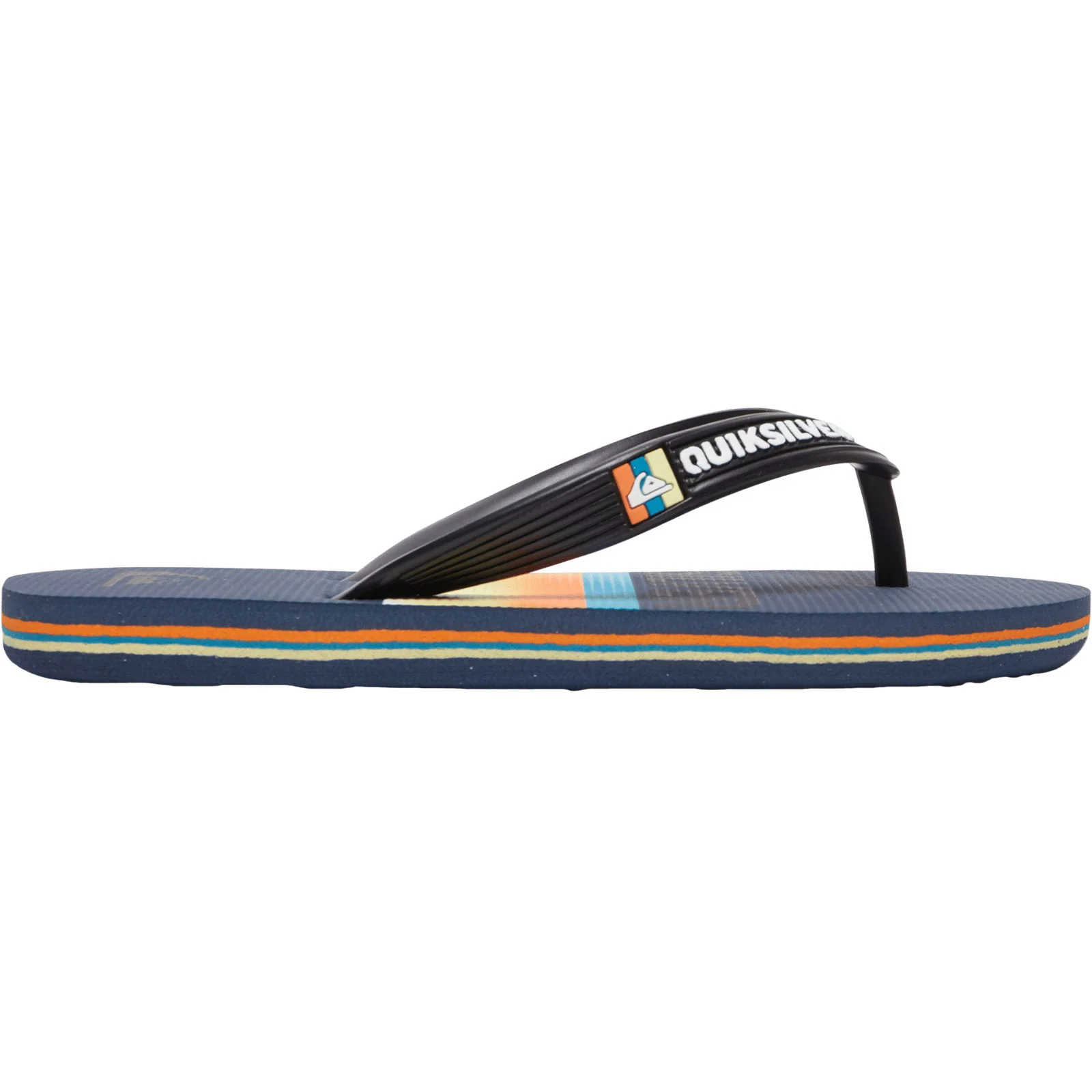Quiksilver Kids Molokai Slab Flip Flops - Black/Blue - Image 2