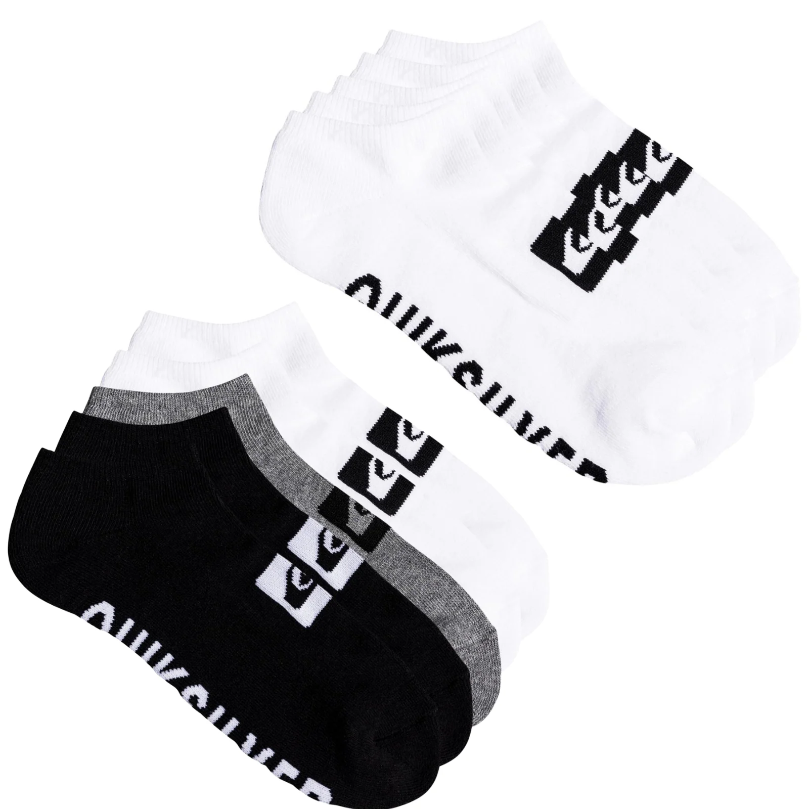 Quiksilver Mens 5 Pack Ankle Trainer Socks