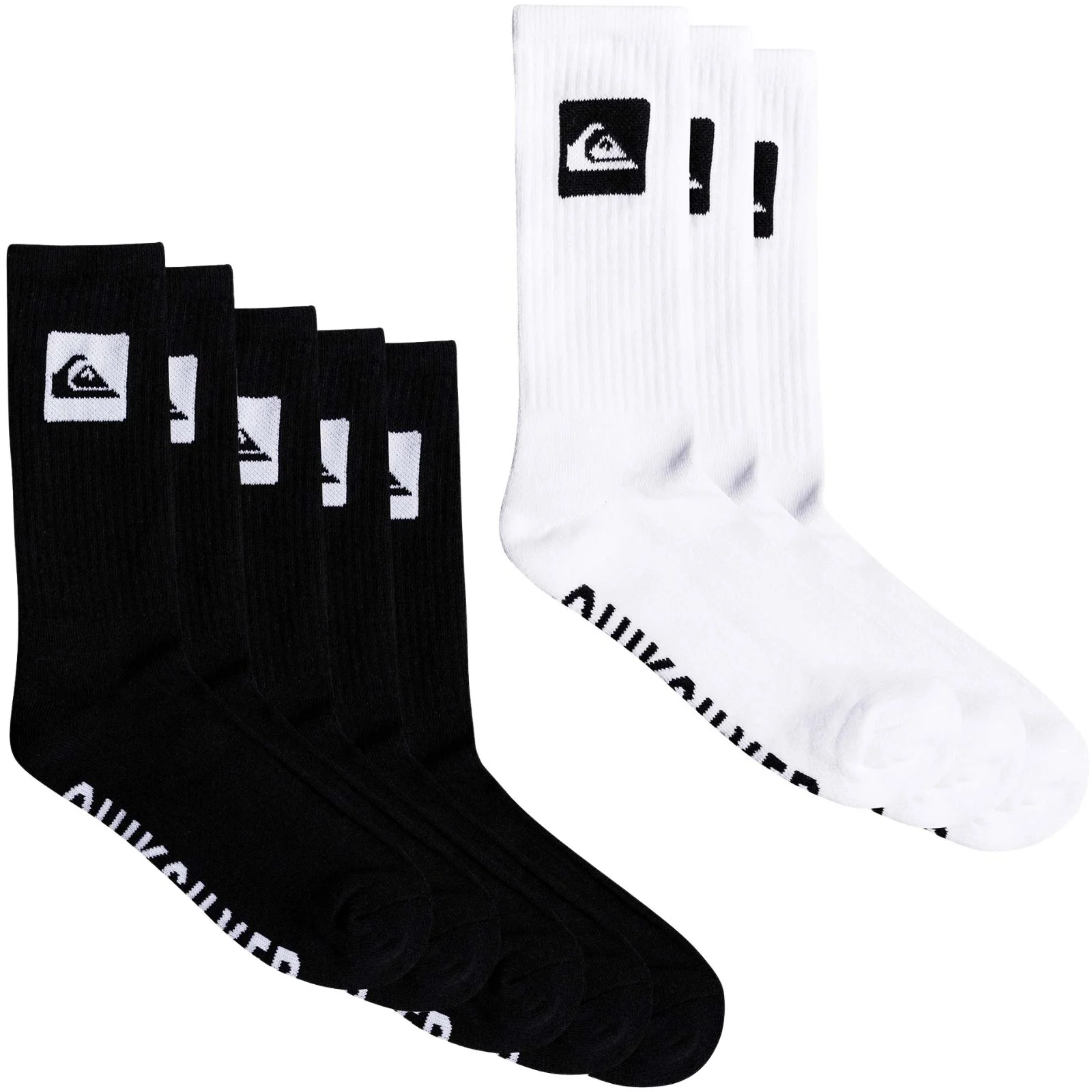 Quiksilver Mens 5 Pack Crew Socks