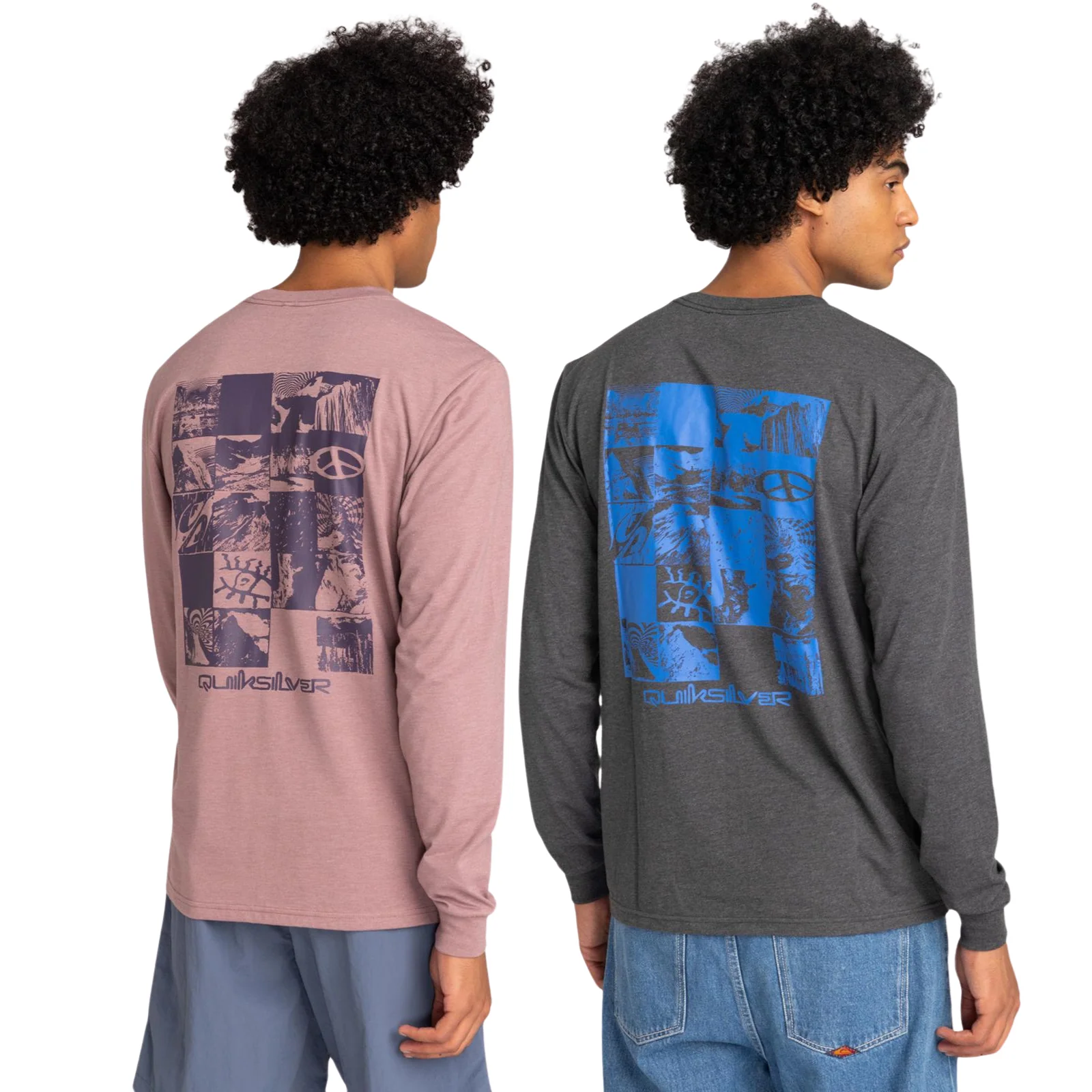 Quiksilver Mens Checker Mountain Pullover T-Shirt