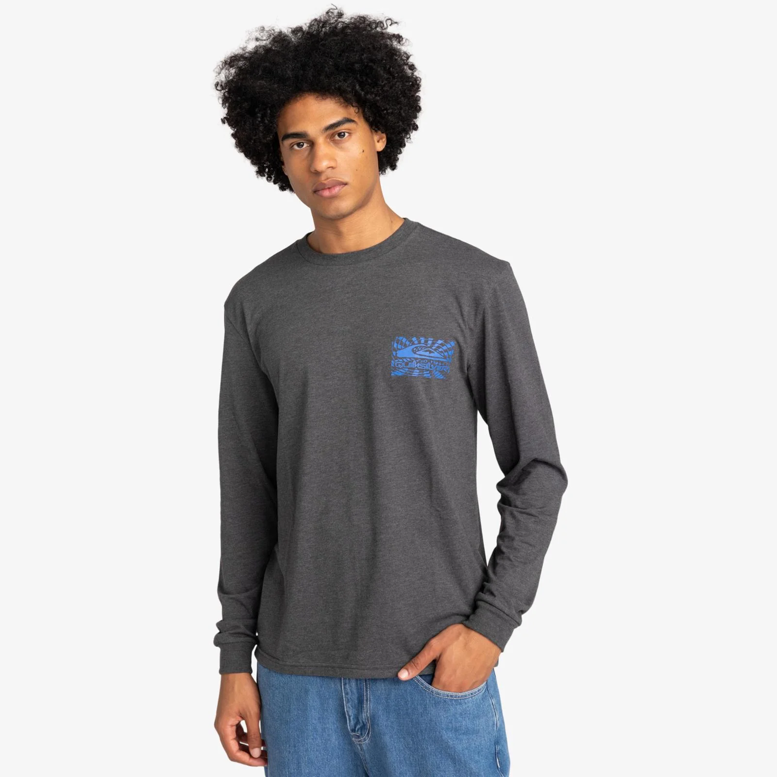 Quiksilver Mens Checker Mountain Pullover T-Shirt - Image 4
