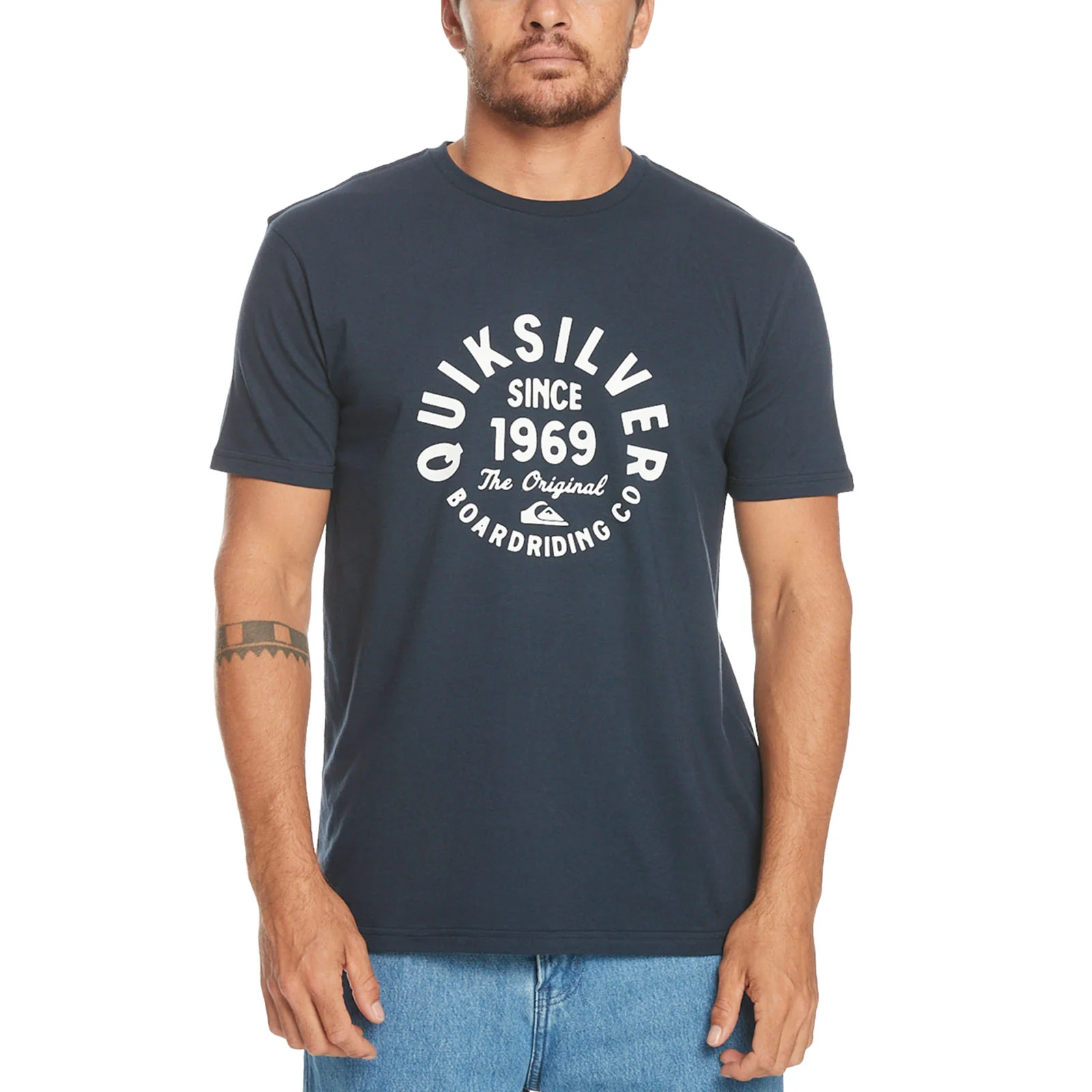 Quiksilver Mens Circle Script Short Sleeve Cotton T-Shirt - Image 2
