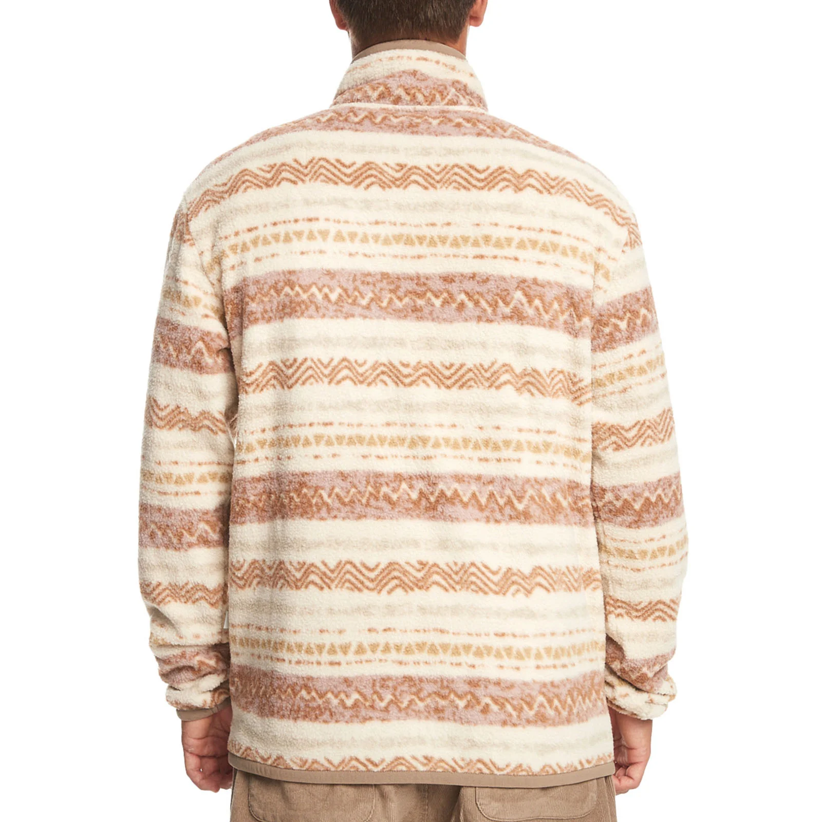 Quiksilver Mens Clean Coasts Patterned Full Zip Fleece Jacket - Birch Playa - Image 2
