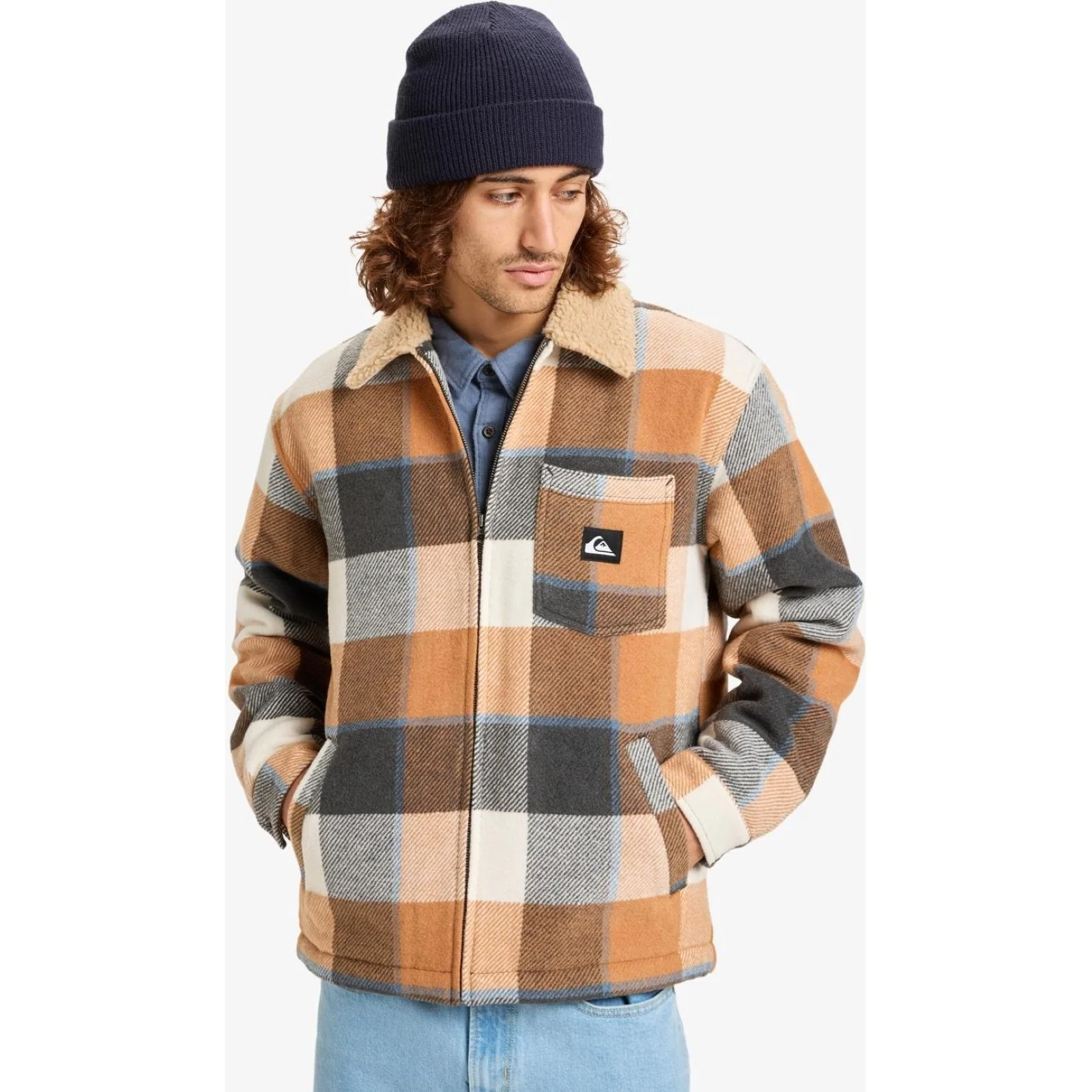 Quiksilver Mens DNA Sherpa Fleece Lined Shacket - Image 2