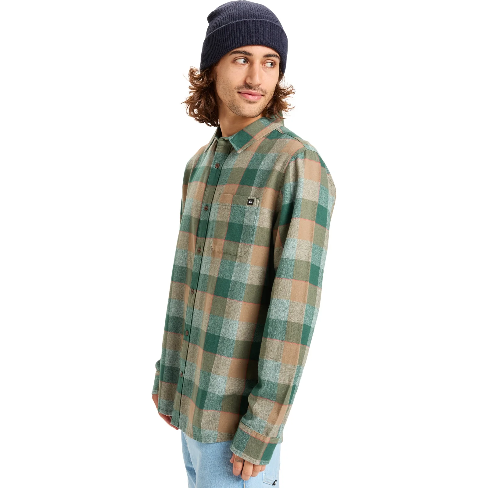 Quiksilver Mens Motherfly Plaid Long Sleeve Shirt - Image 5