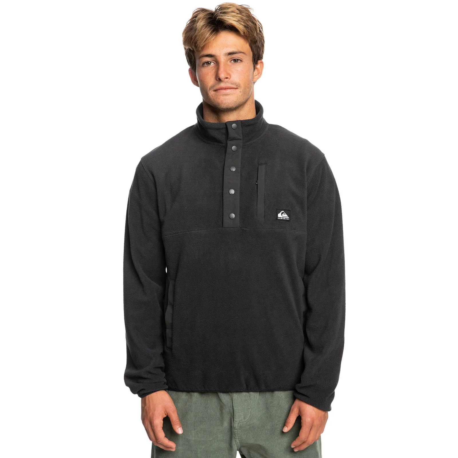 Quiksilver Mens No Destination Mock Neck Half Zip Fleece