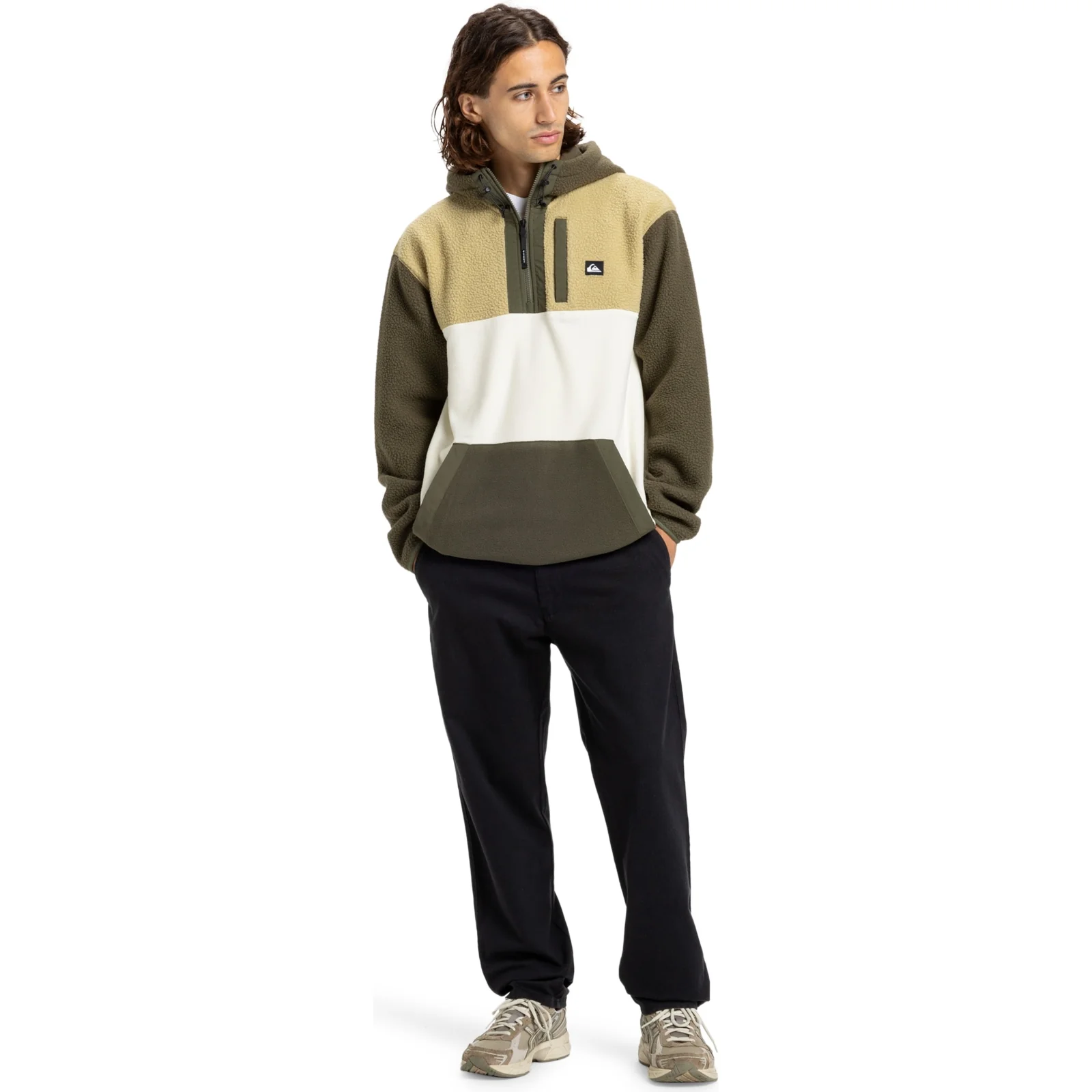 Quiksilver Mens Ocean View Mix Up Hooded Half Zip Fleece - Image 6
