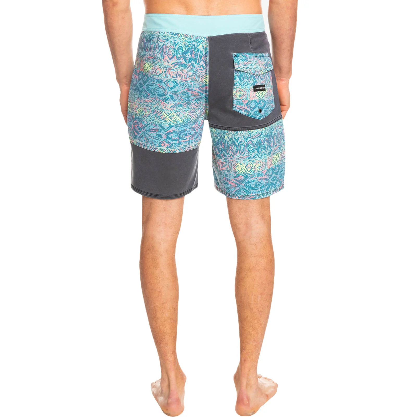 Quiksilver Mens Surfsilk Juxtaposed 18" Swim Shorts - Angel Blue - Image 2