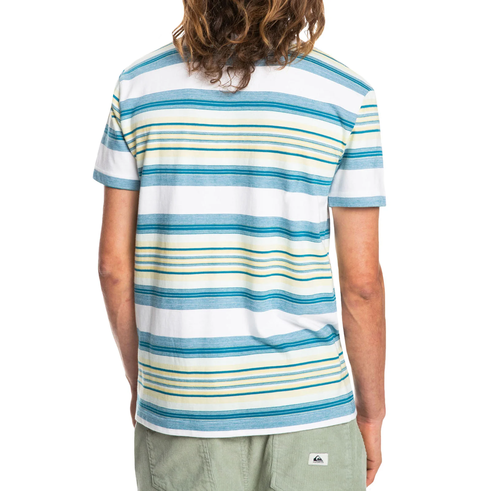 Quiksilver Mens Transit Short Sleeve T-Shirt - White Stripes - Image 2