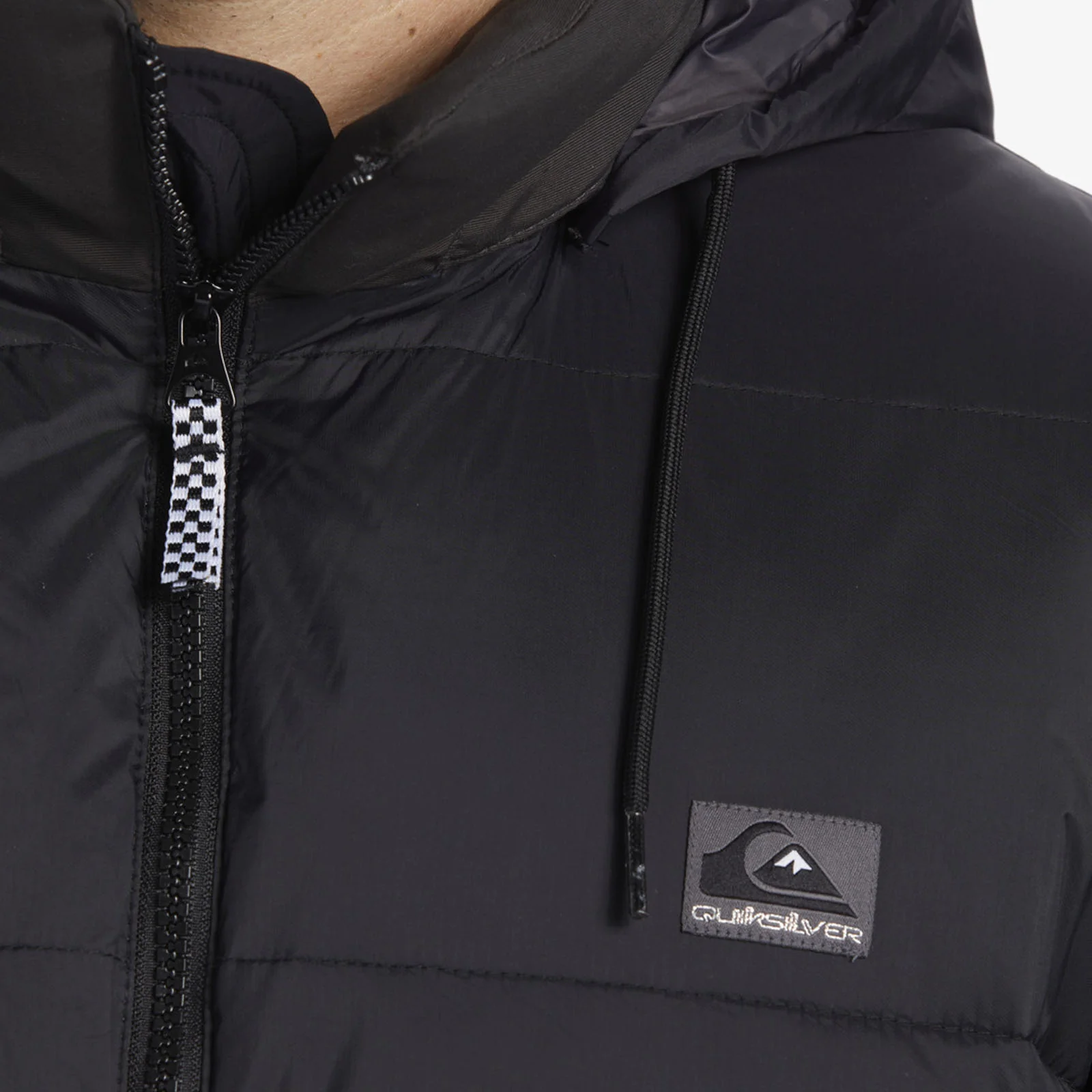 Quiksilver Mens Wolfs Shoulder Hooded Padded Jacket - Black - Image 5