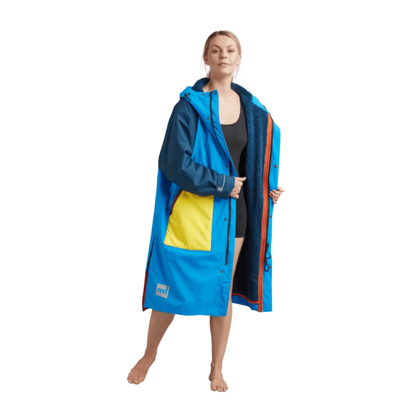 Red Adults Recovered Long Sleeve Hooded Dry Changing Robe Alter EVO - Image 10