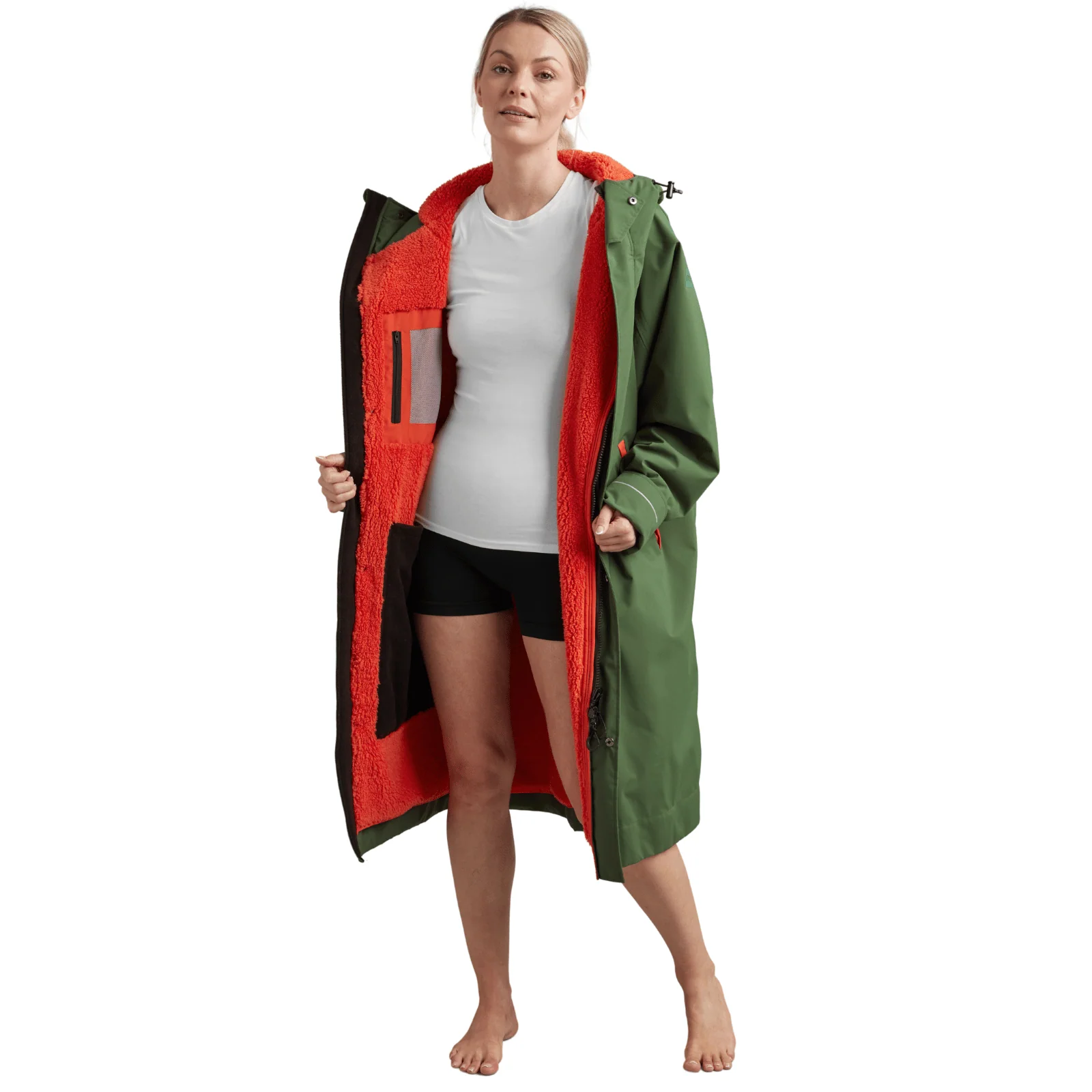 Red Adults Pro Long Sleeve Waterproof Dry Changing Robe Alter EVO - Image 13