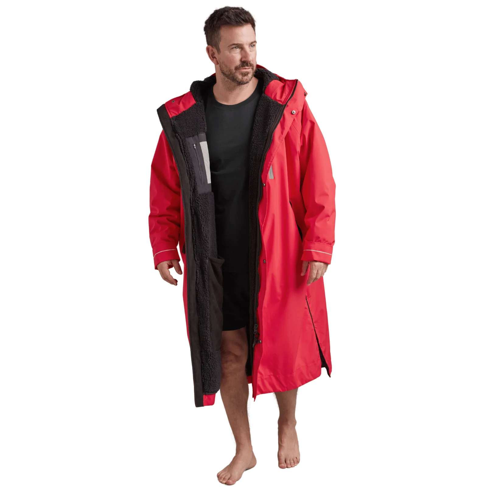 Red Adults Pro Long Sleeve Waterproof Dry Changing Robe Alter EVO - Image 16