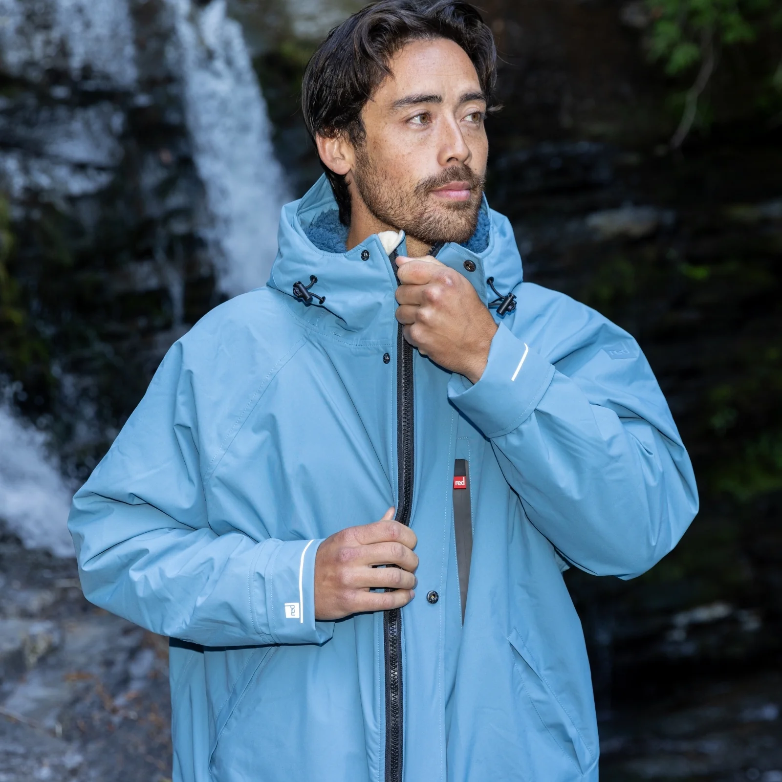 Red Adults Pro Long Sleeve Waterproof Dry Changing Robe Alter EVO - Image 84