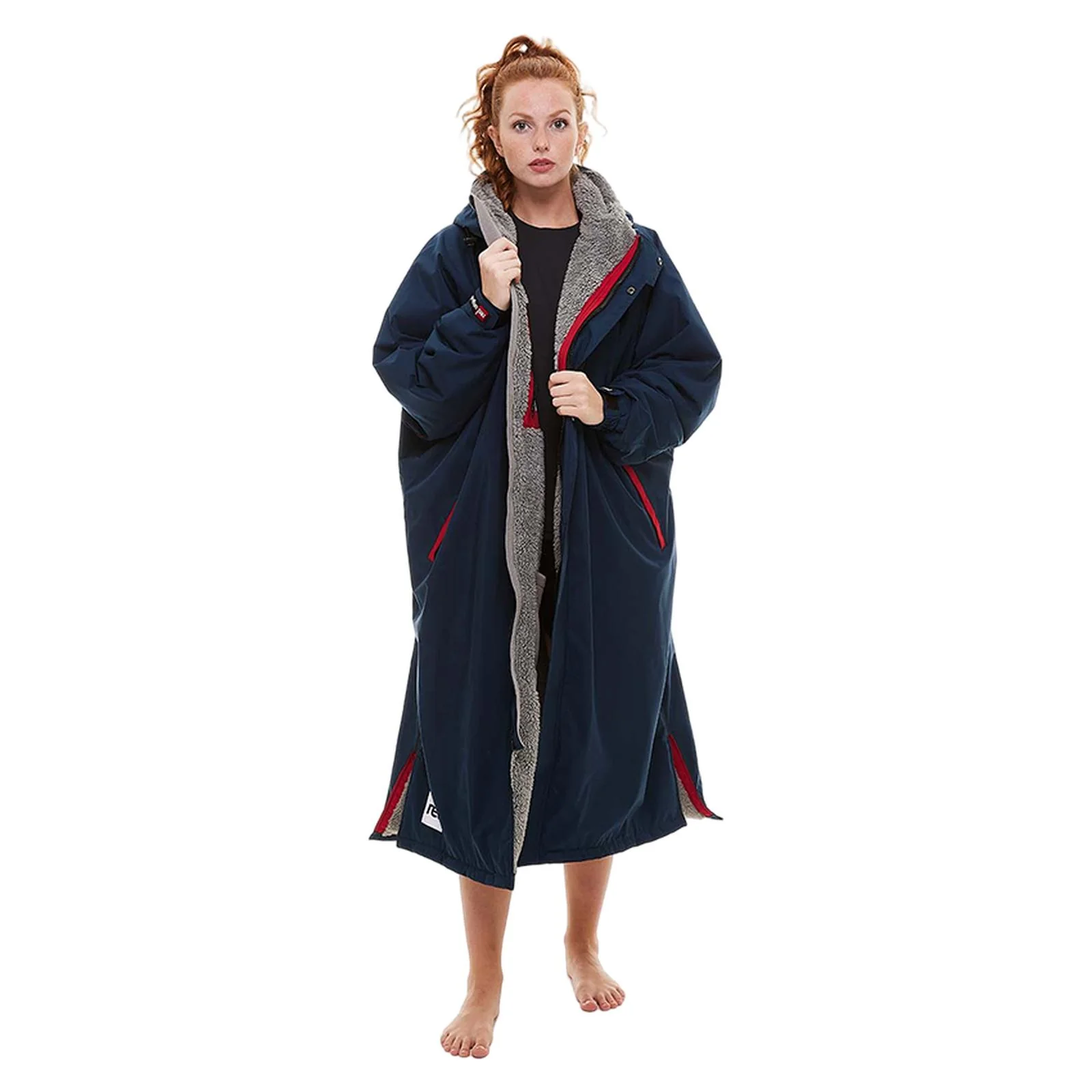 Red Adults Pro Long Sleeve Waterproof Dry Changing Robe EVO - Image 21